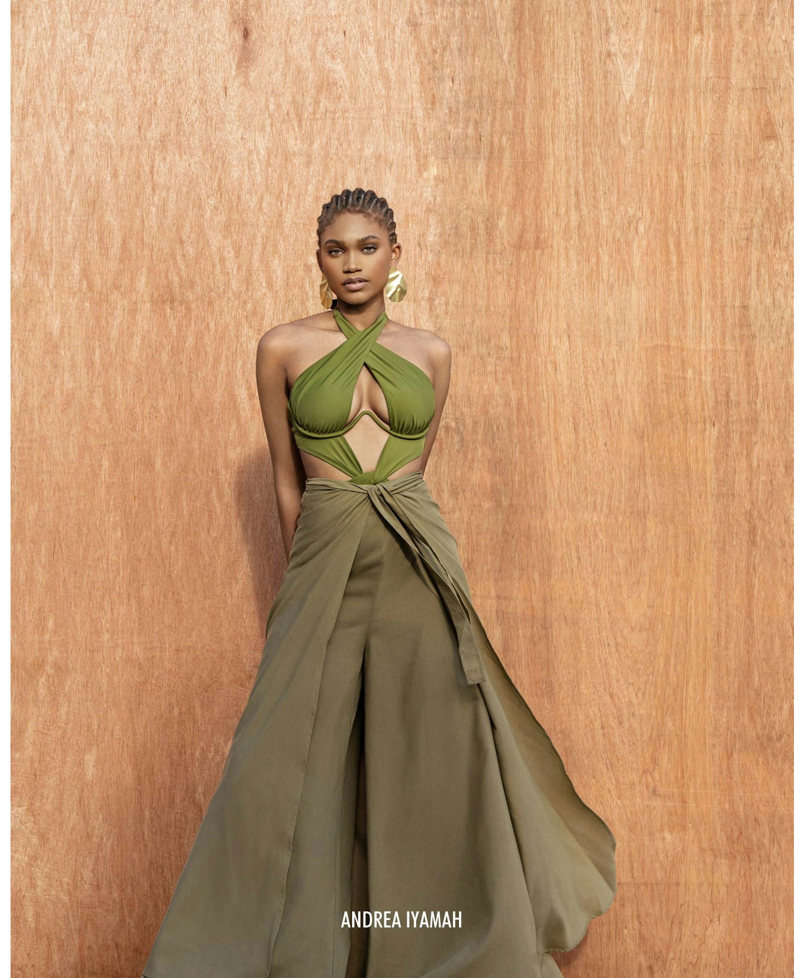 THEMA GREEN PANTS made by Andrea Iyamah