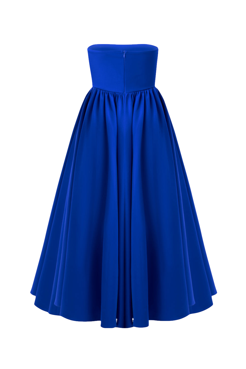 Shop Lora Istanbul Eva Night Blue Strapless Corset Midi Dress