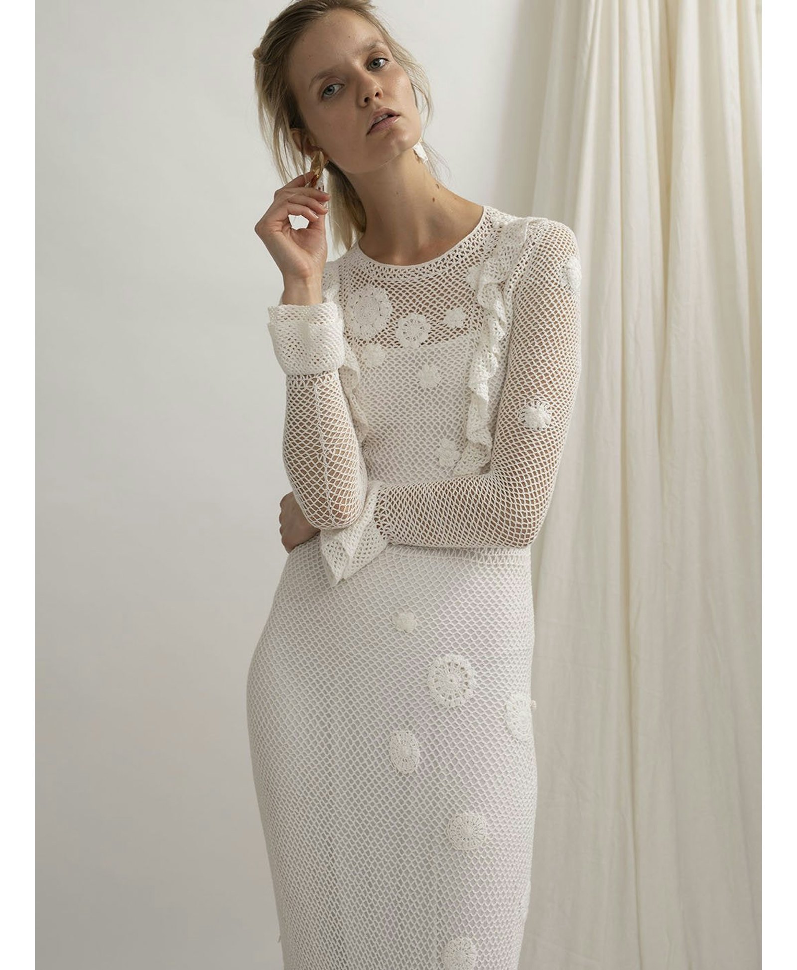 ADRI dress in White made by AYNI