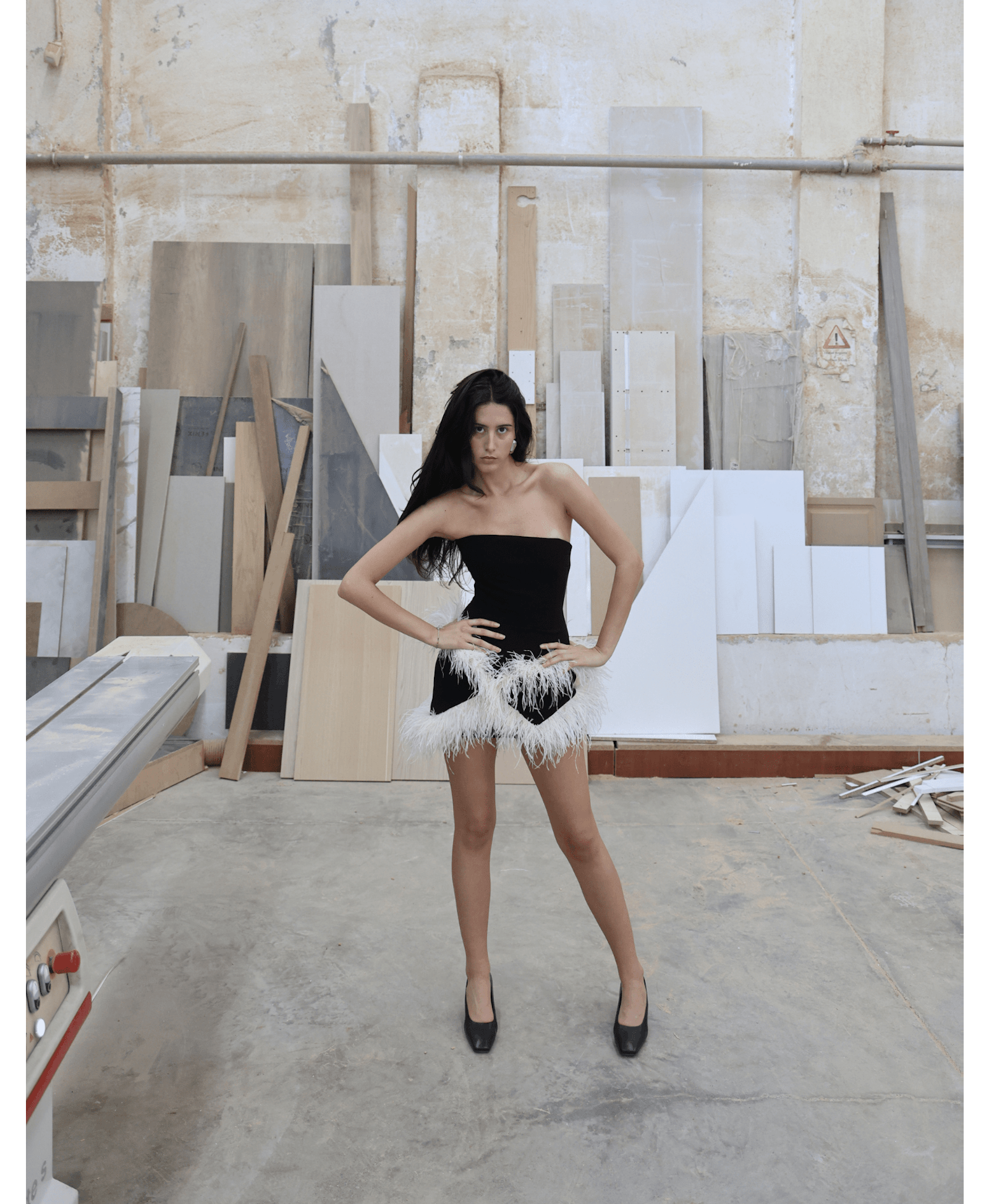 PENDA Mini Dress With Feathers made by MAET