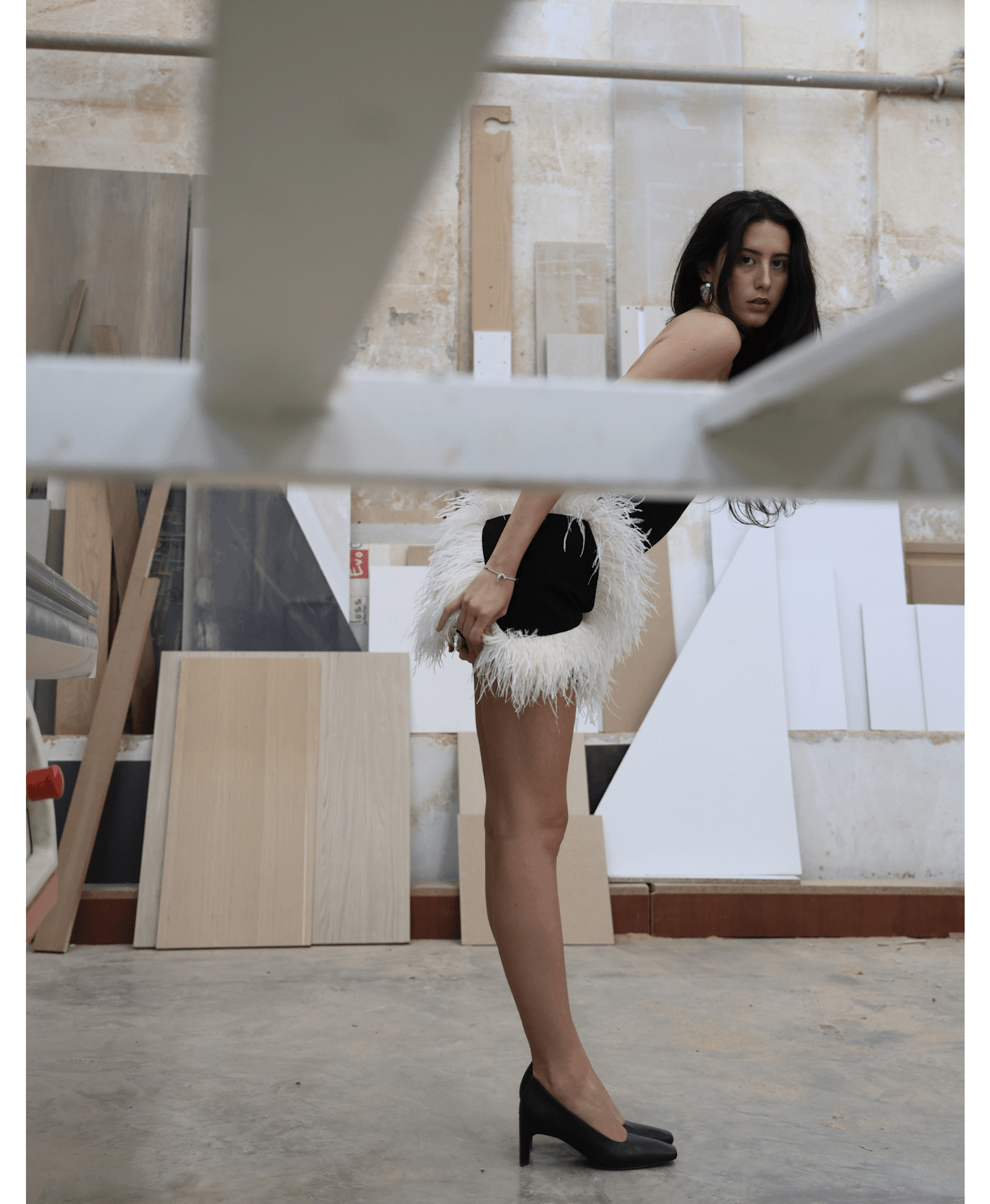 PENDA Mini Dress With Feathers made by MAET
