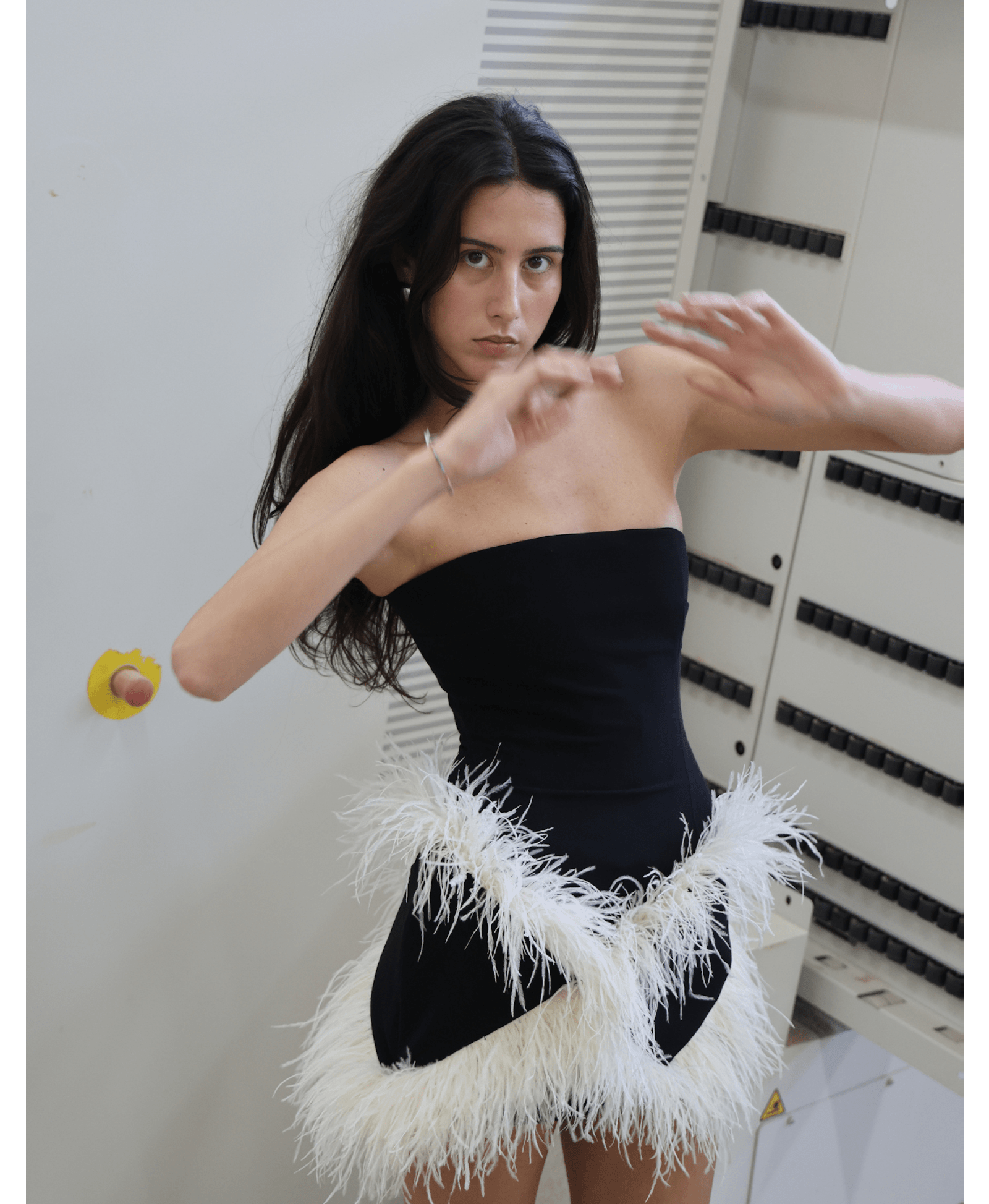 PENDA Mini Dress With Feathers made by MAET