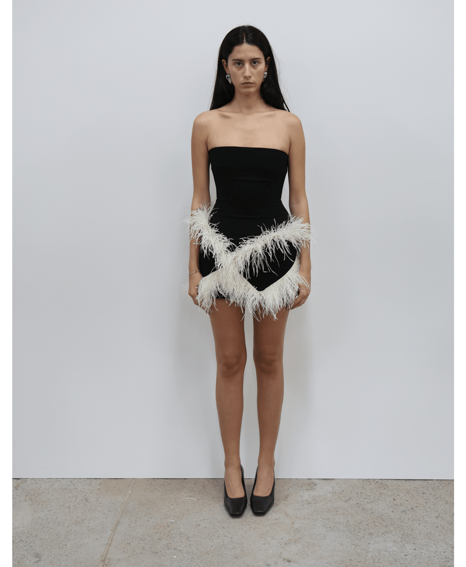PENDA Mini Dress With Feathers made by MAET