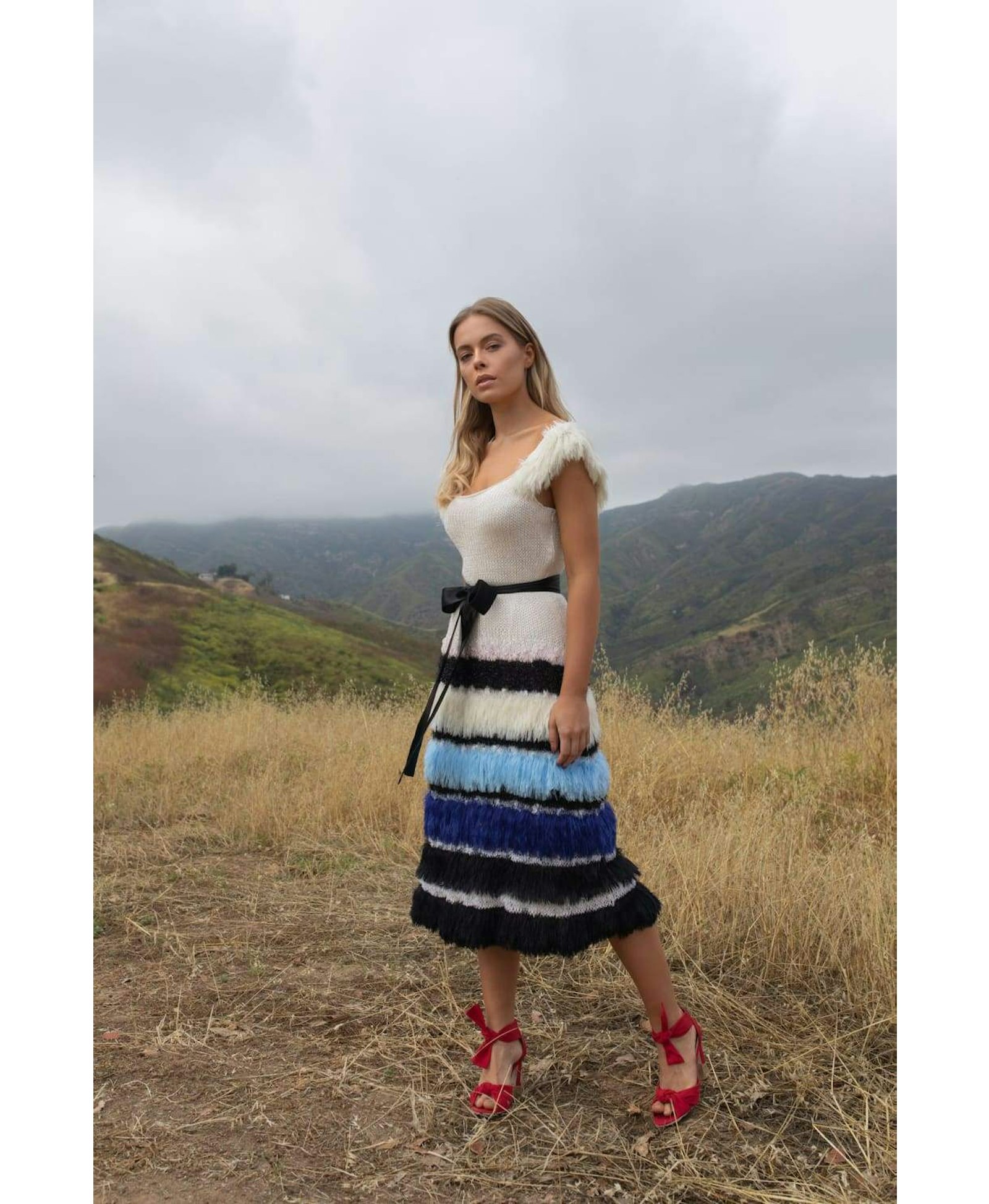 Sundown Handmade Multicolor Knit Dress made by ANDREEVA
