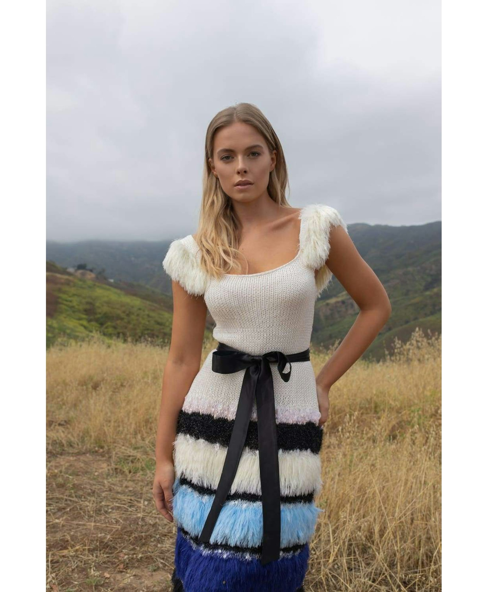 Sundown Handmade Multicolor Knit Dress made by ANDREEVA