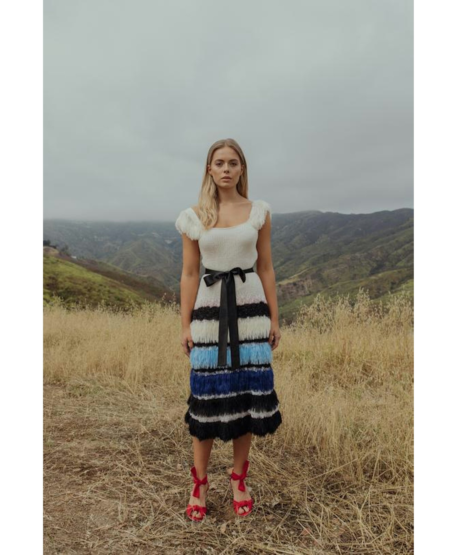 Sundown Handmade Multicolor Knit Dress made by ANDREEVA