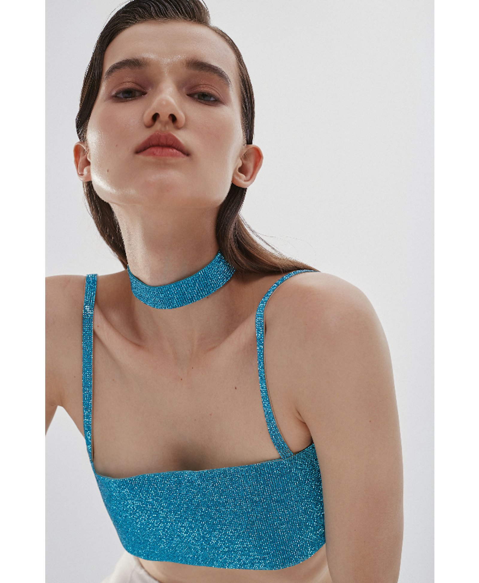 Charlotte Top Aquamarine Blue made by NUÉ