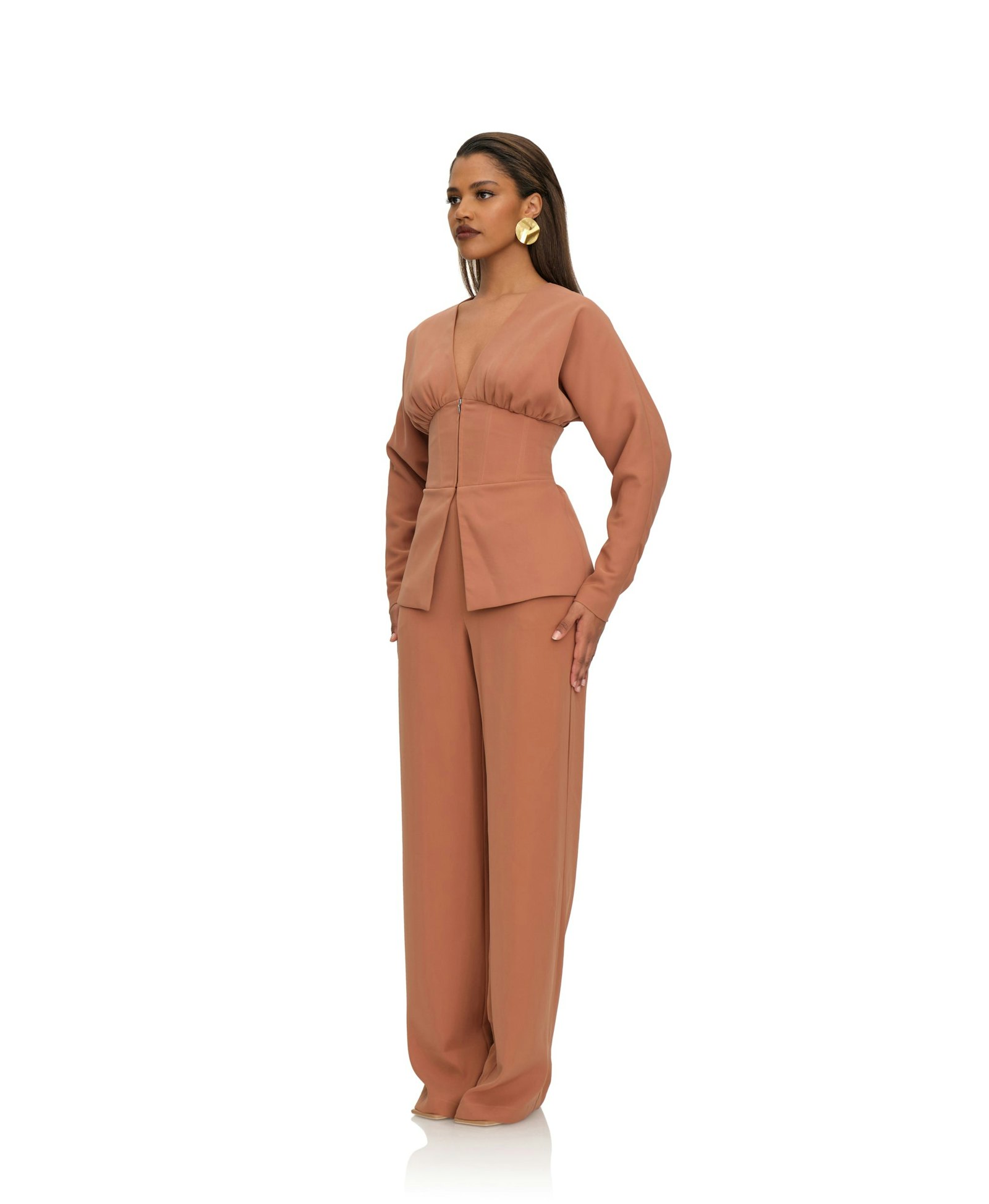 GIA CORSET BLAZER - DUST made by Andrea Iyamah