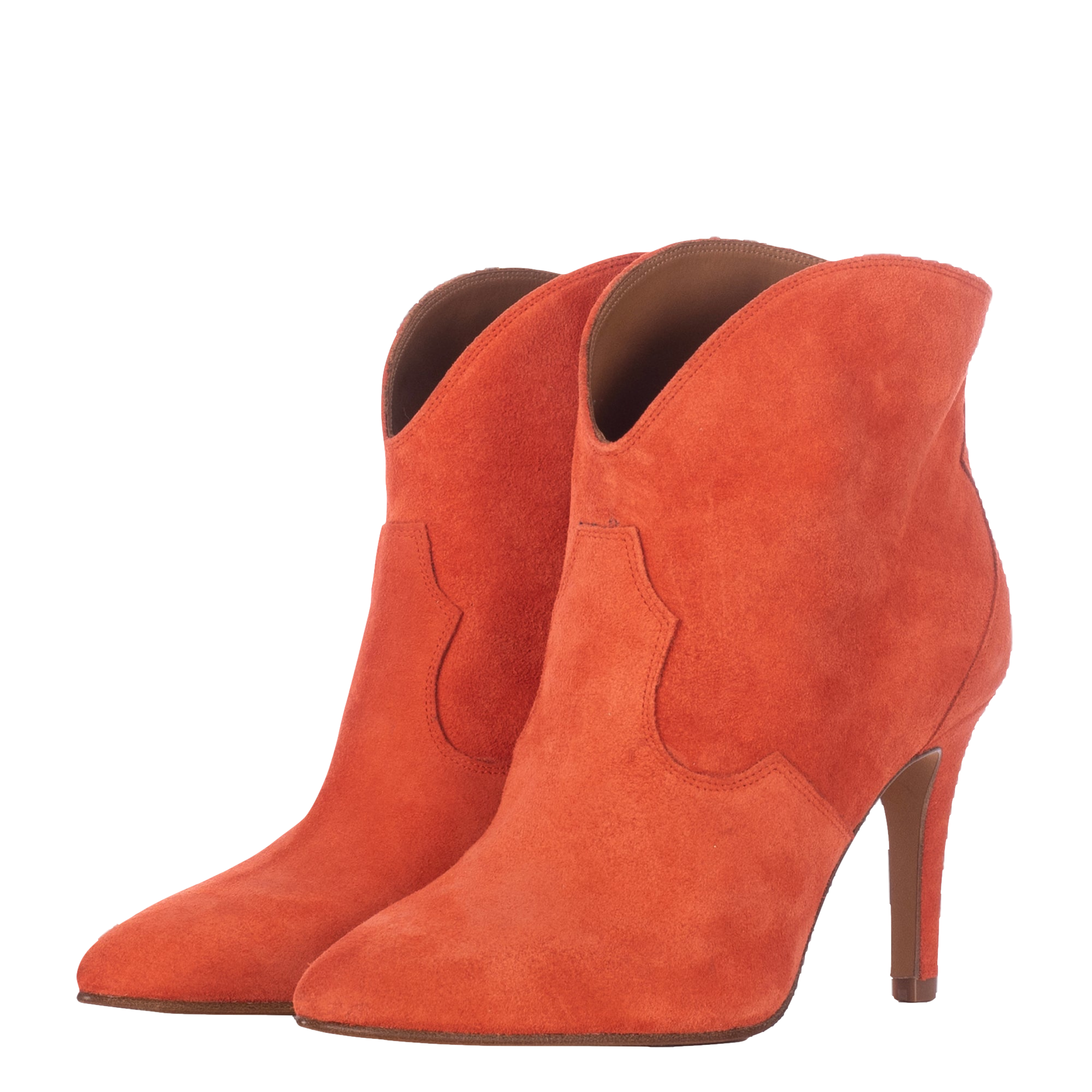 Toral Tropical Suede Booties In Red