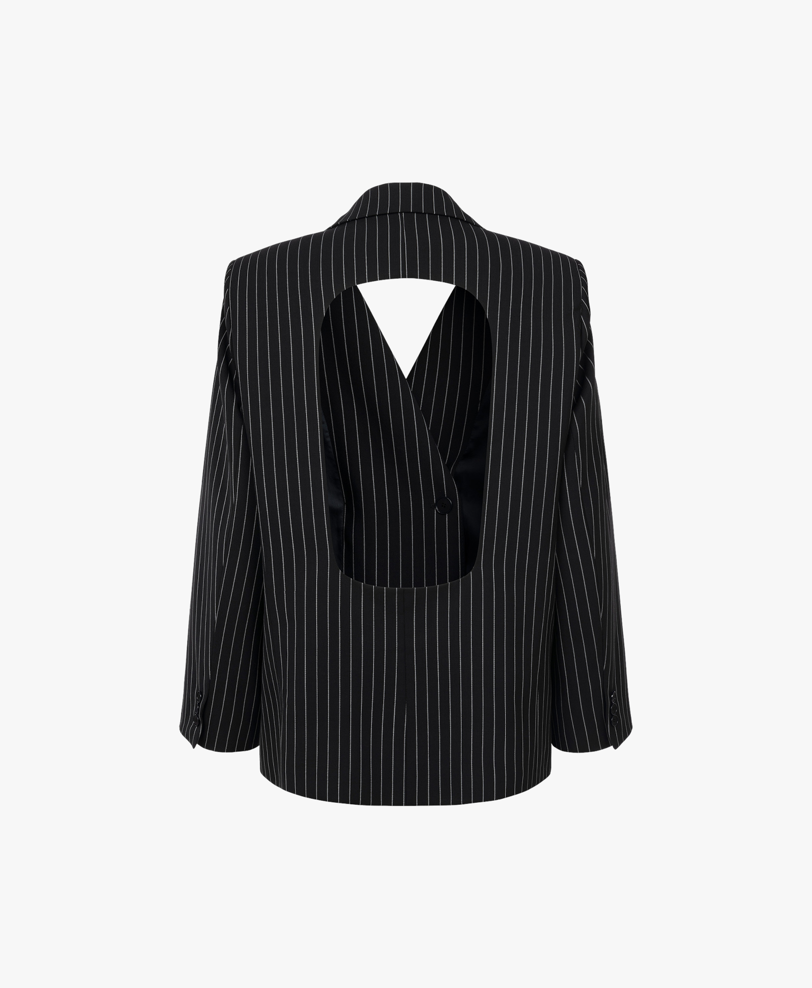 Striped Open Back Blazer made by Wiktoria Frankowska