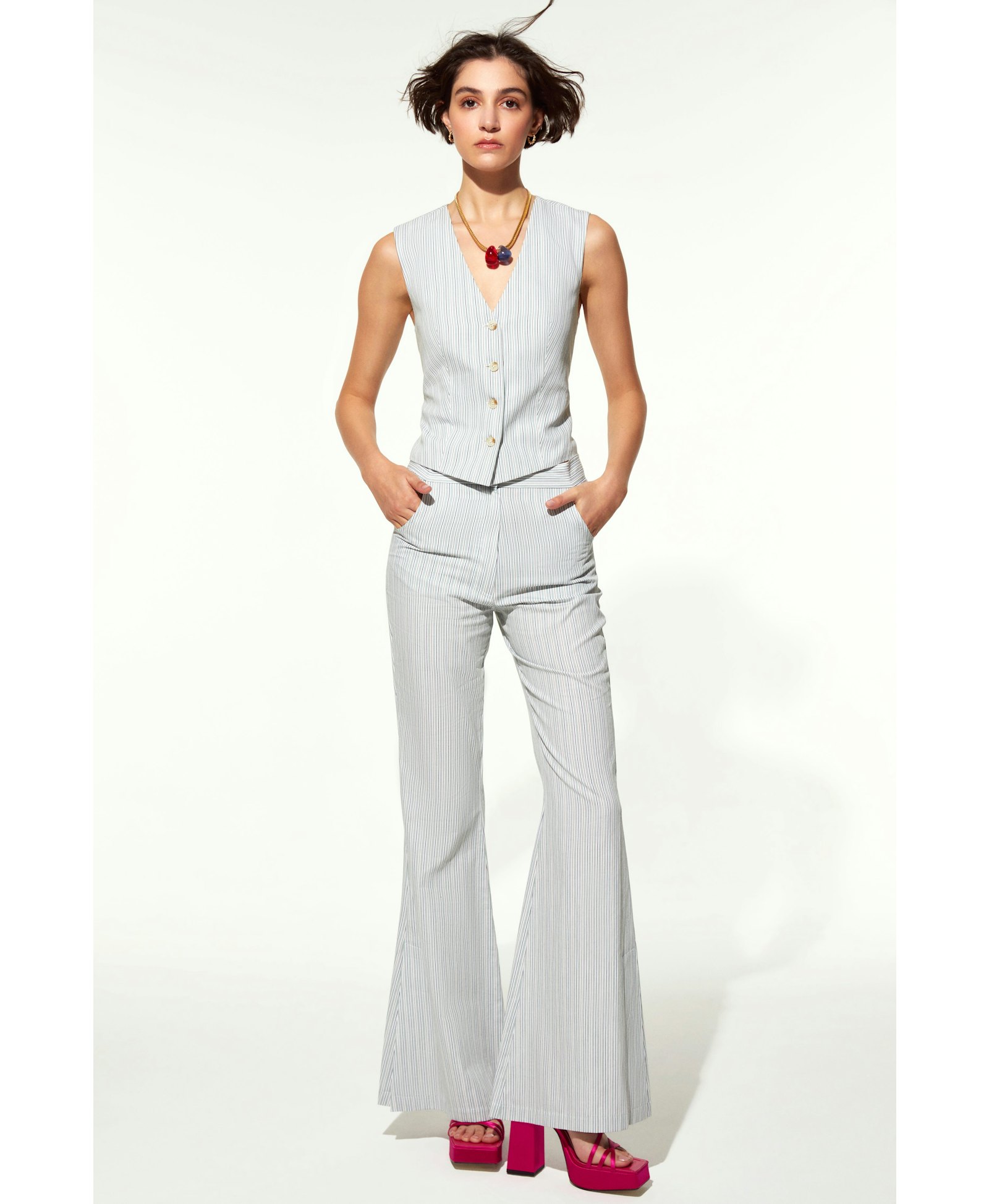 Doxy Flared Cotton Trousers made by Nazli Ceren