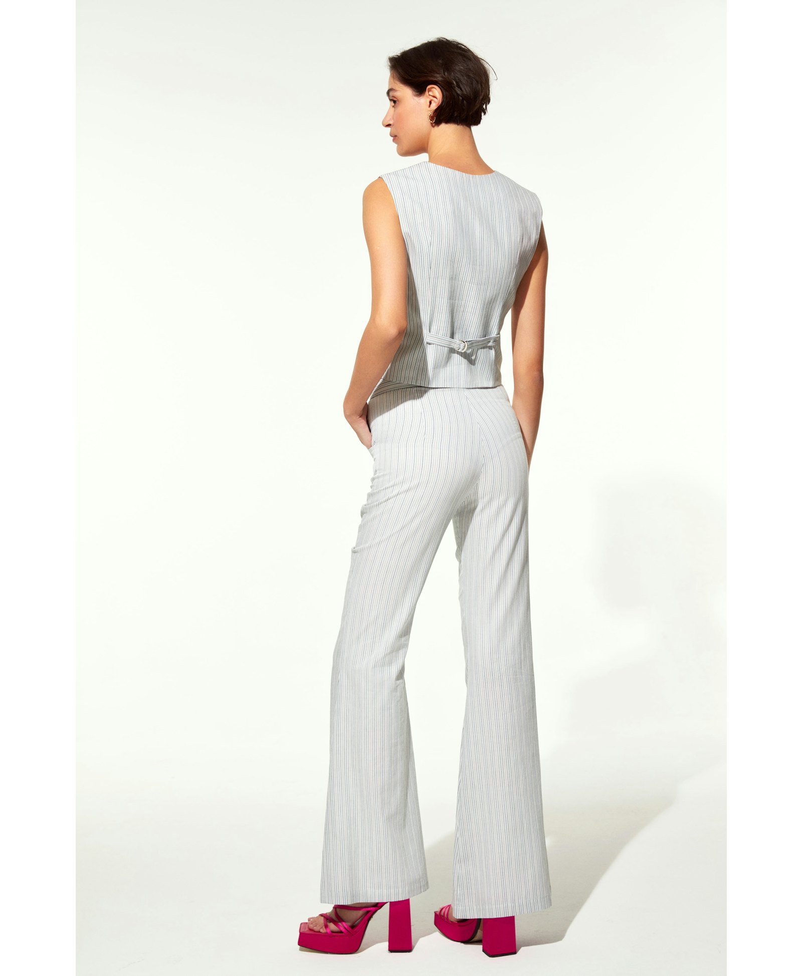 Doxy Flared Cotton Trousers made by Nazli Ceren