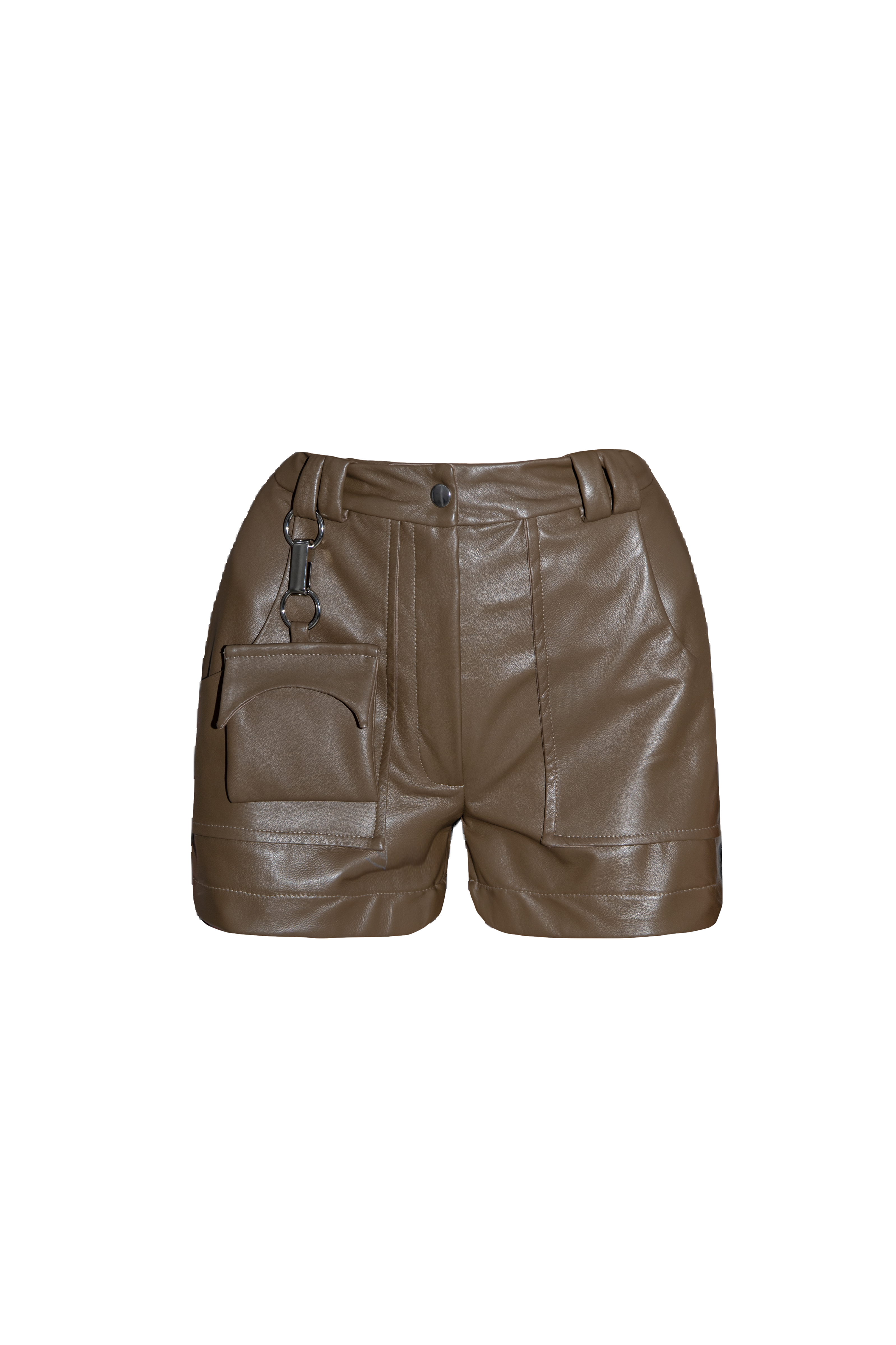 Vol Lambskin Shorts In Green