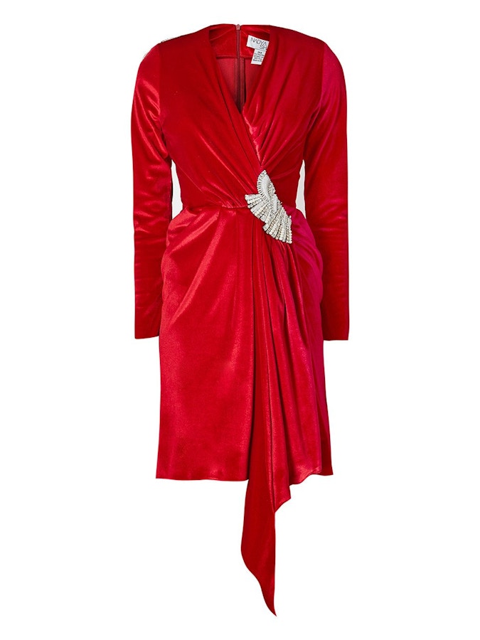 NADYA SHAH CAMILLE RED DRESS