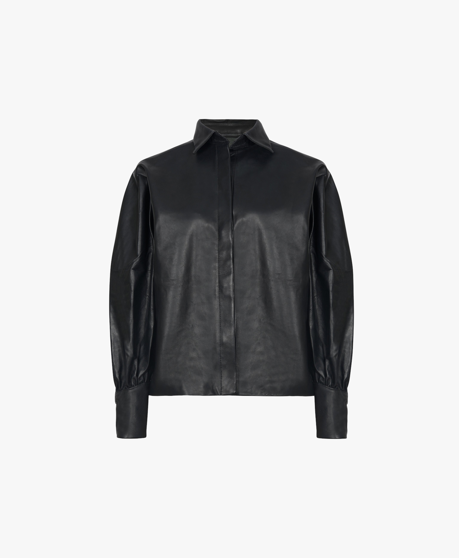 Black Leather Shirt made by Szabo Sihag