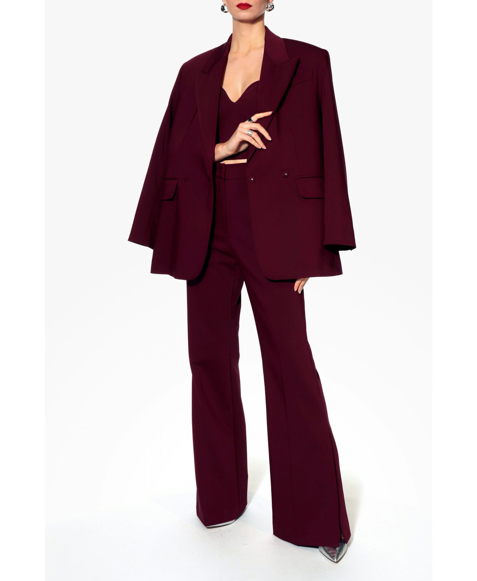 Blazer Blair Burgundy Wine made by HALEWSKI