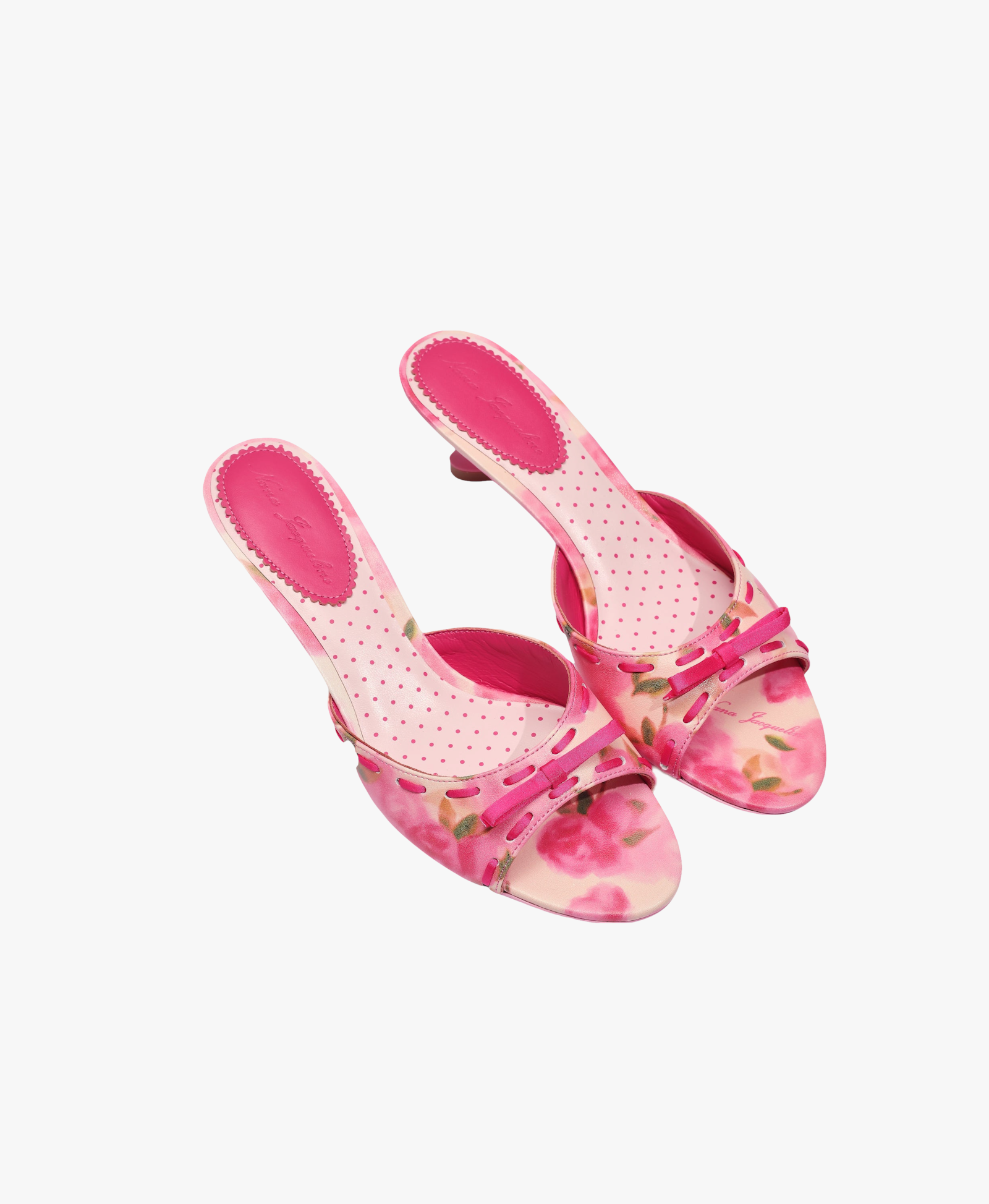 Paulina Bow Heels (Rose) (Final Sale) in Pink made by Nana Jacqueline