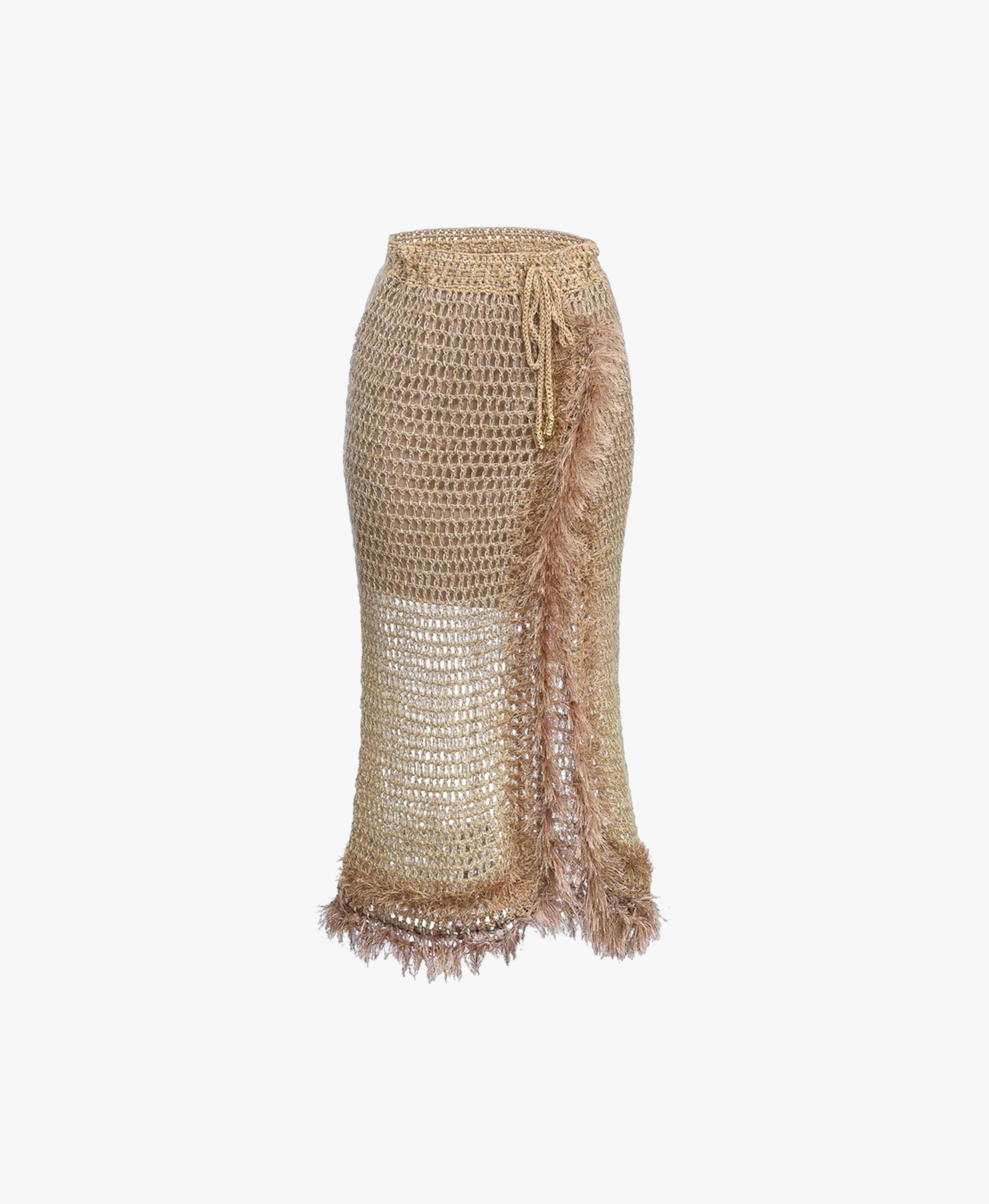 Brown Handmade Knit Skirt made by ANDREEVA