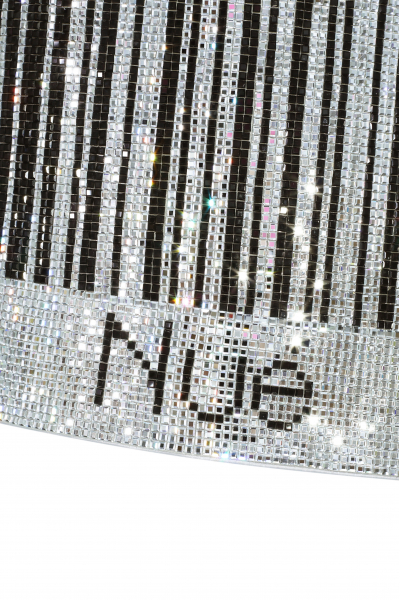 Shop Nué Barcode Mirror Skirt In Silver
