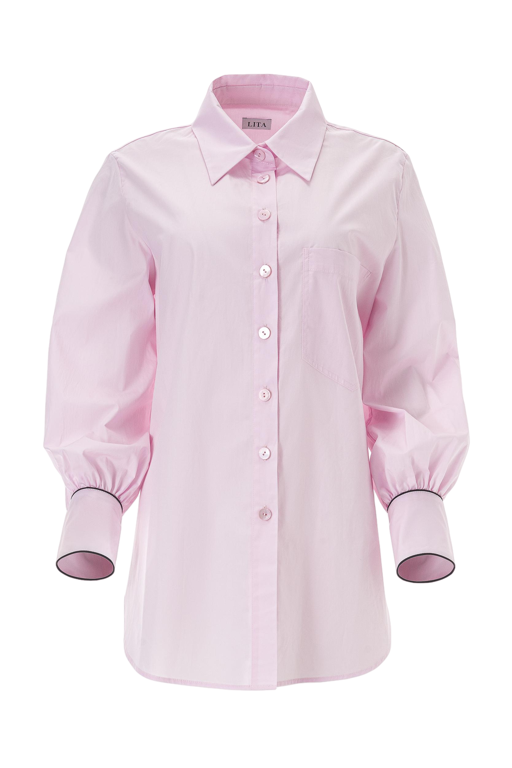 Lita Couture Bishop Sleeve Top In Pink