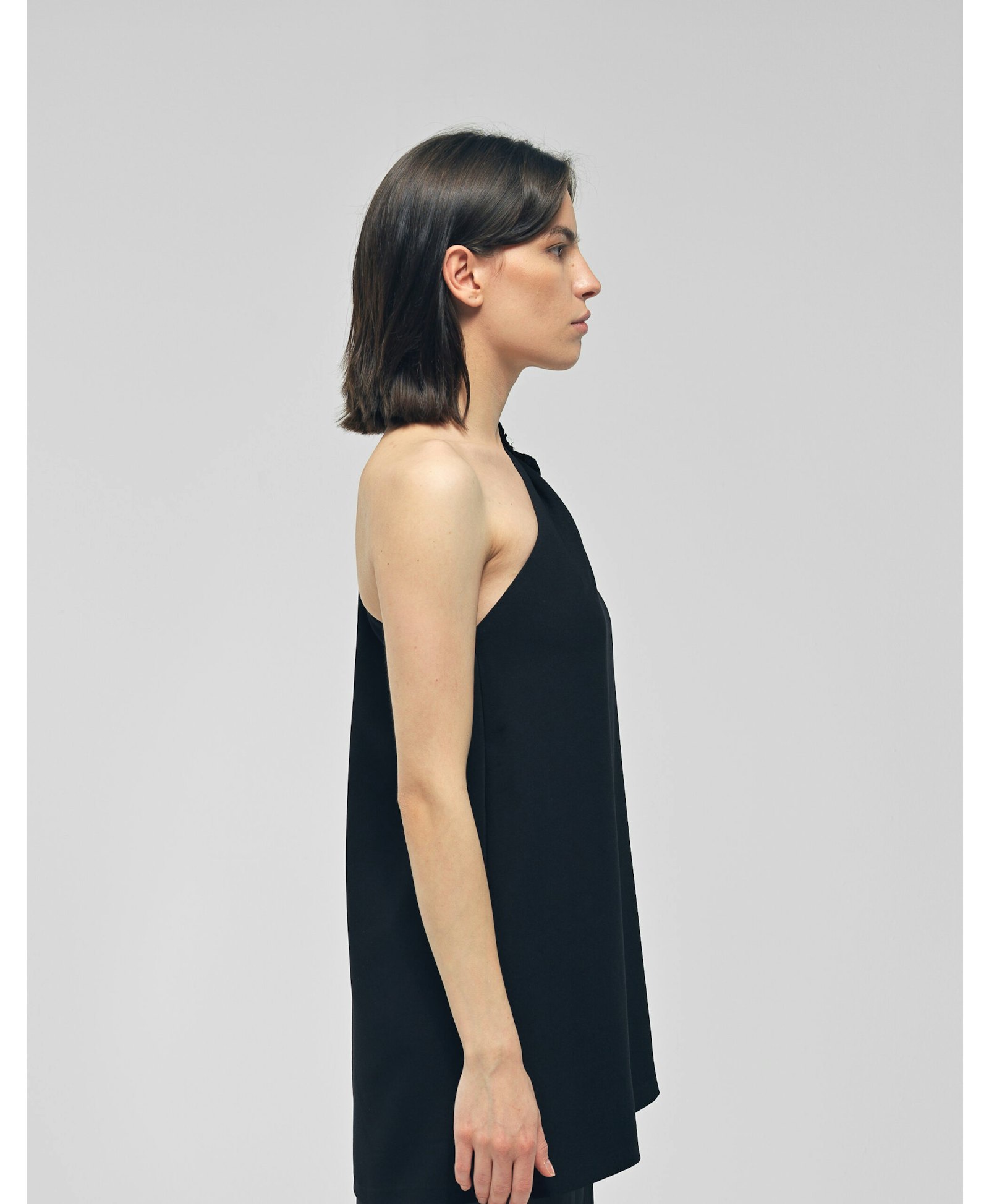 DERFLA Black Crepe Blouse made by MAET