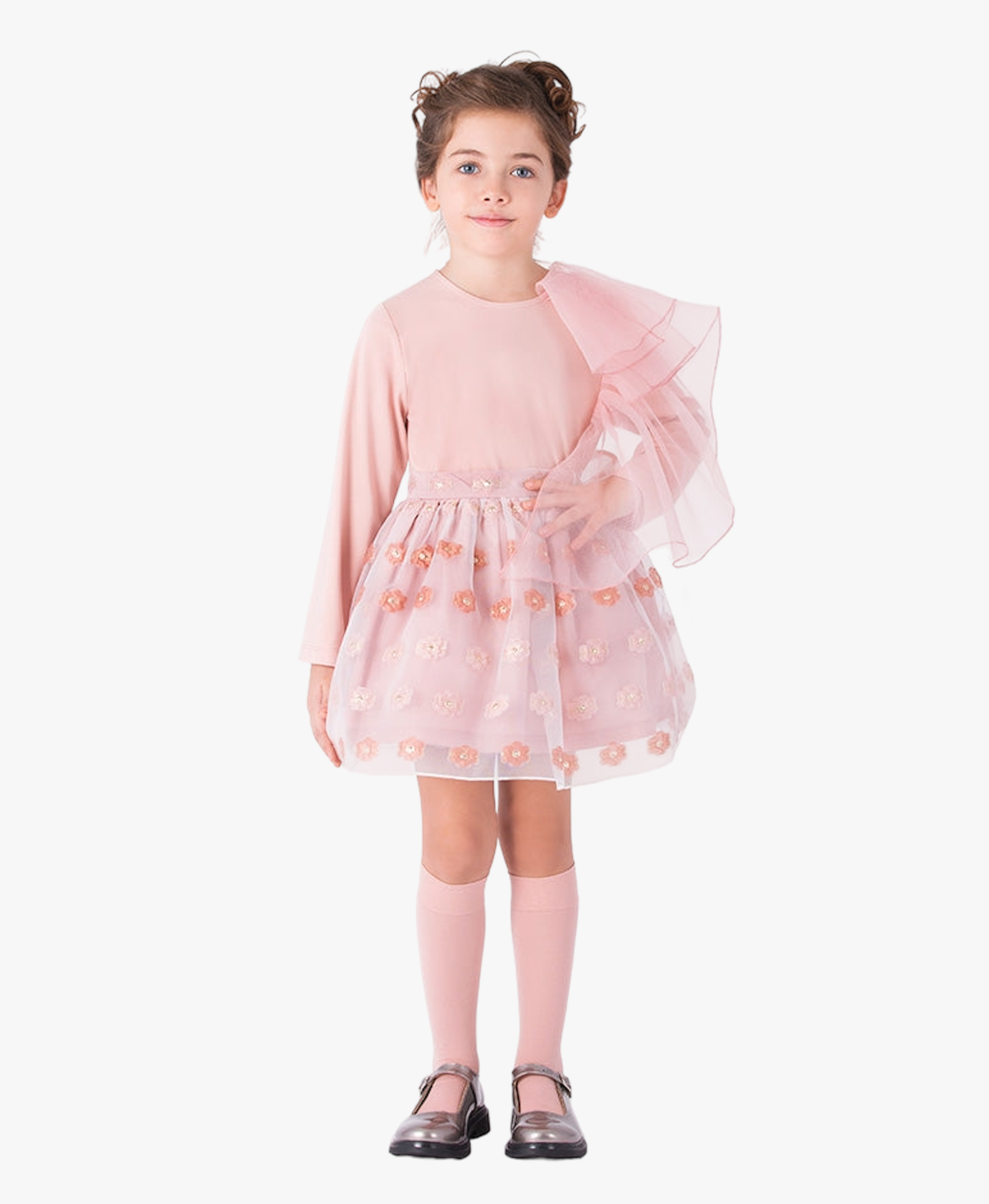 Tulle Ruffles Girls Outfit | 2 Pieces made by Mama Luma