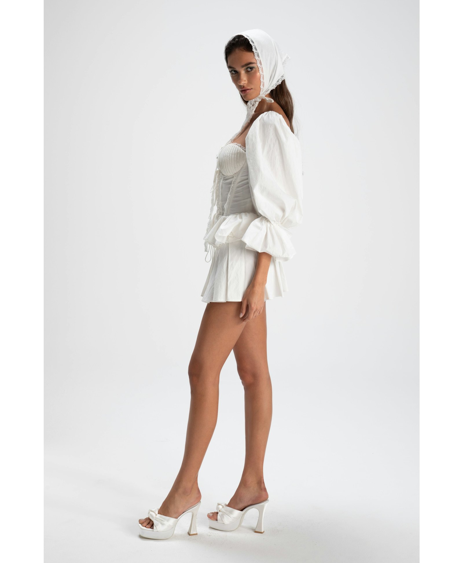 Maddie Lace Skirt in White made by Nana Jacqueline