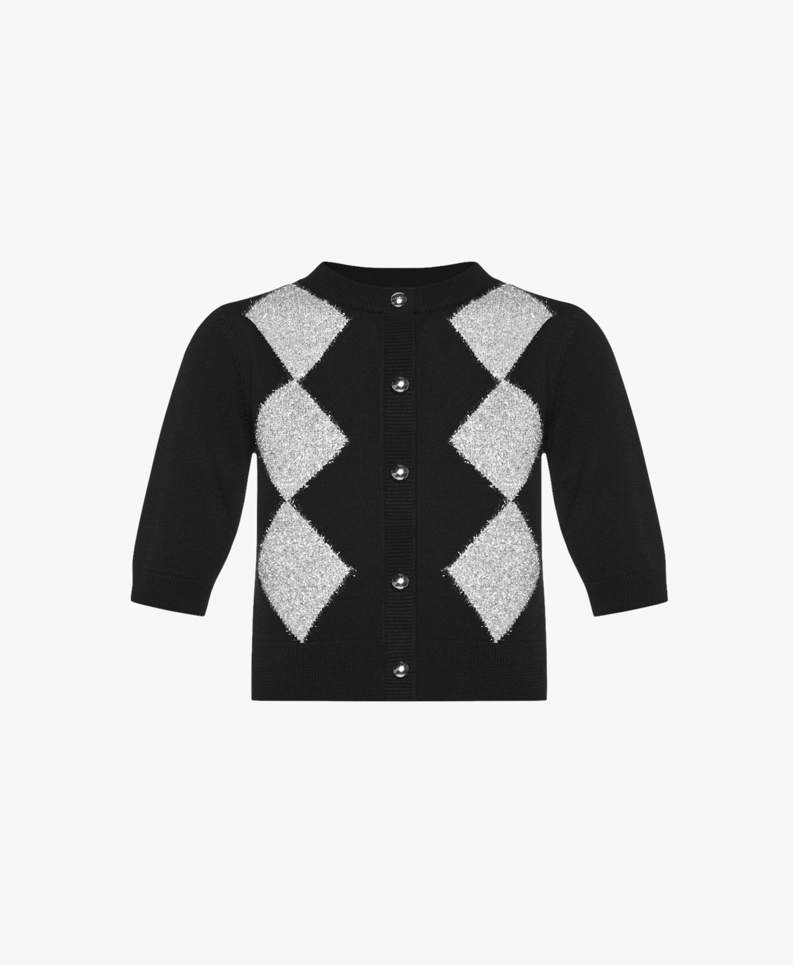 METALLIC KNIT CARDIGAN made by KEBURIA