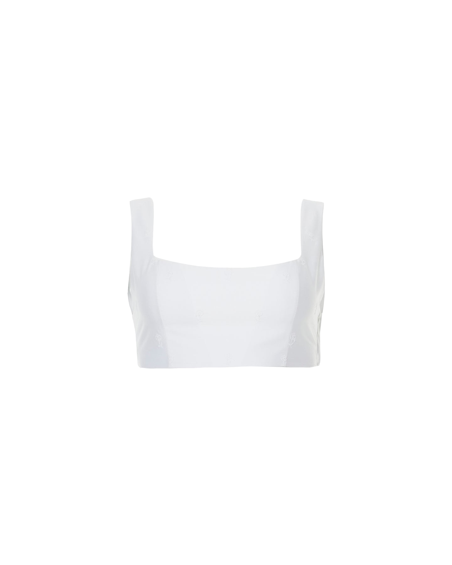 Yvon Azalee Crop Top In White