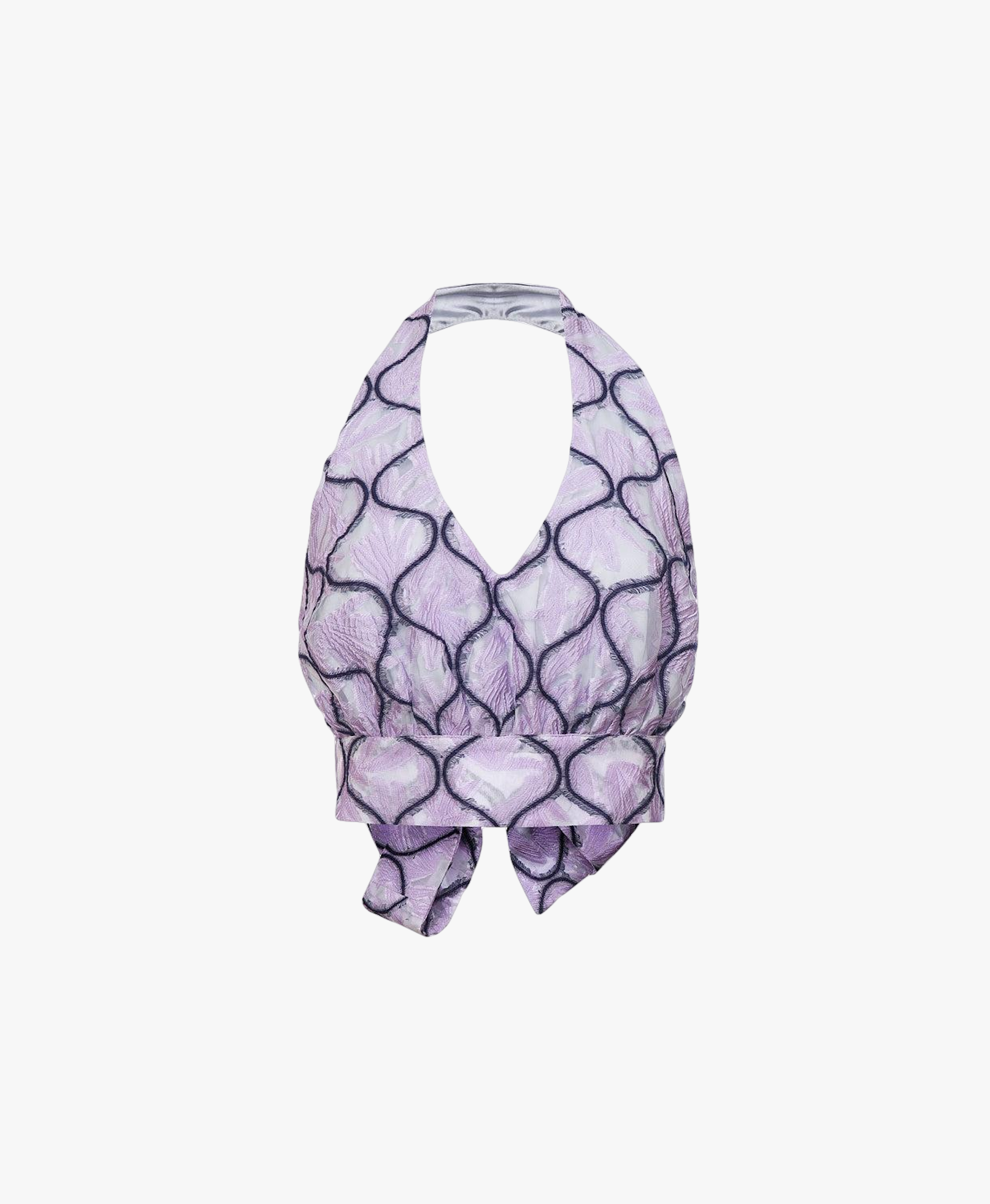 Lavender Cross-Front Top made by ANDREEVA