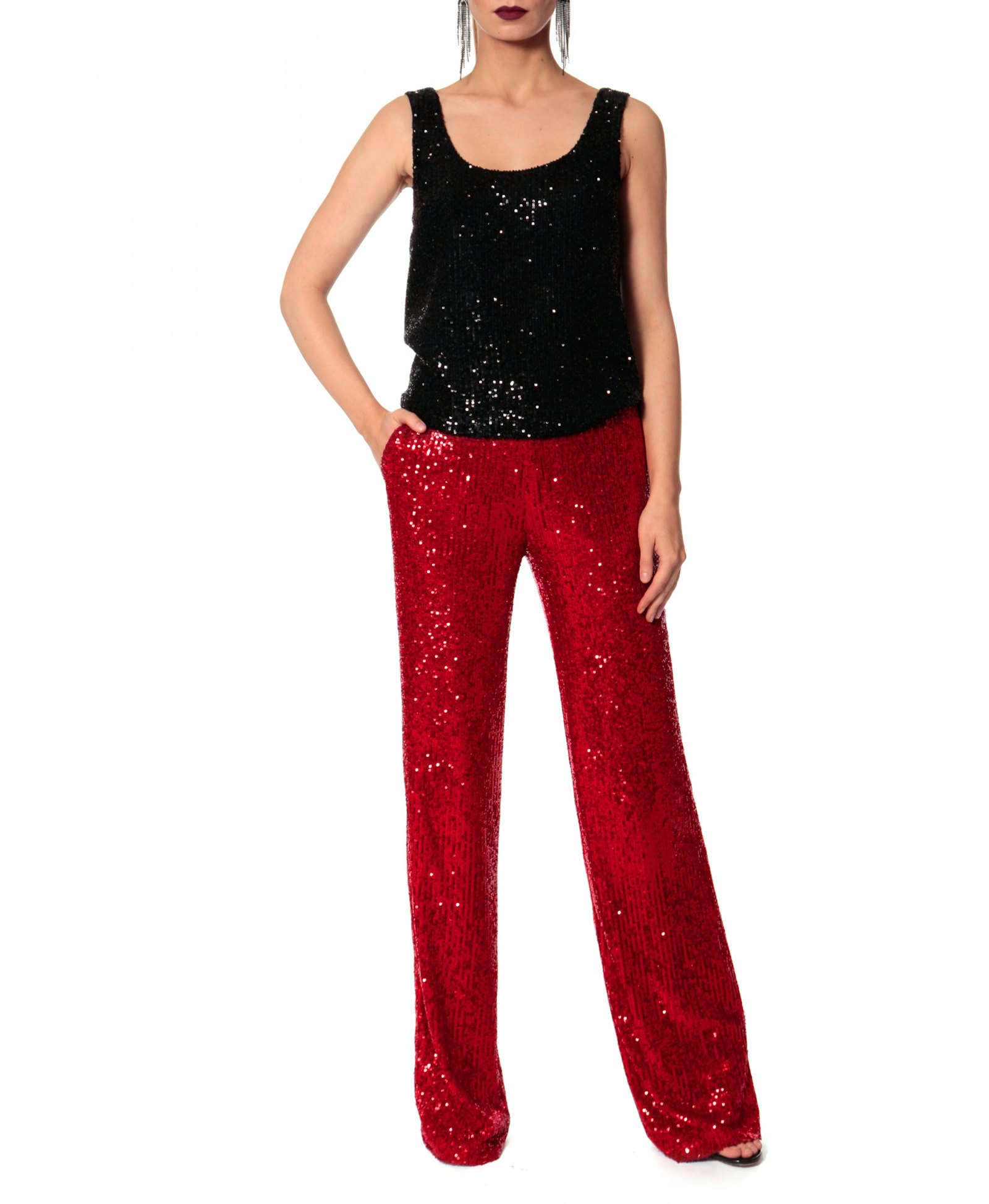 Pants Luca Brilliant Ruby made by HALEWSKI