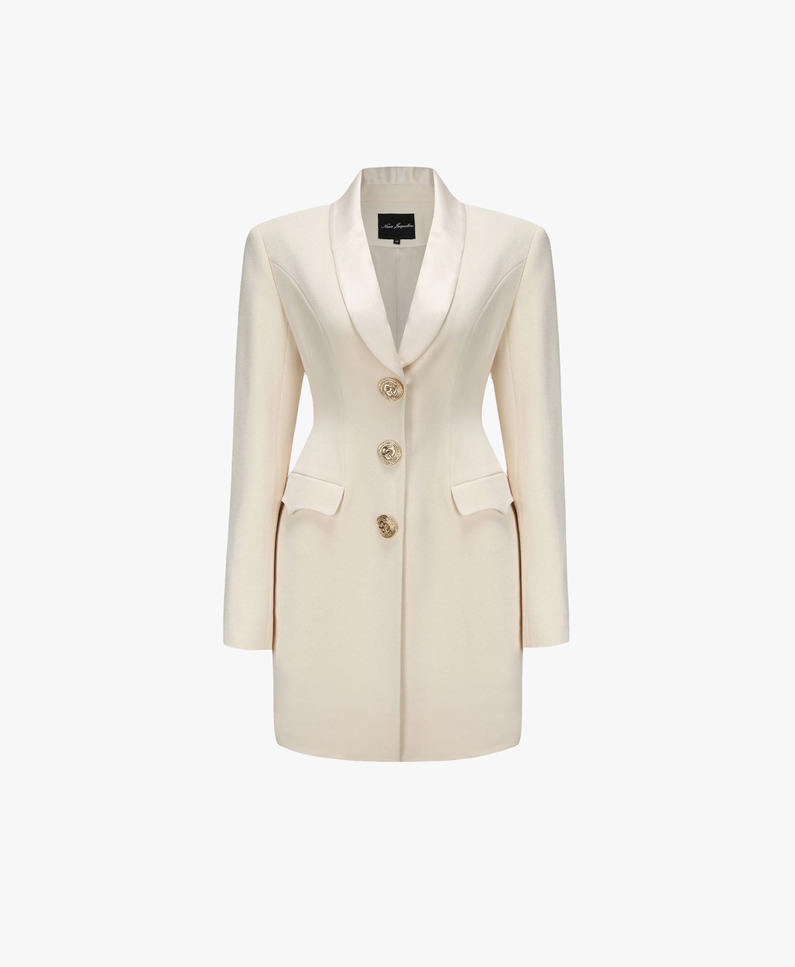 Sasha Suit Jacket (White) in White made by Nana Jacqueline