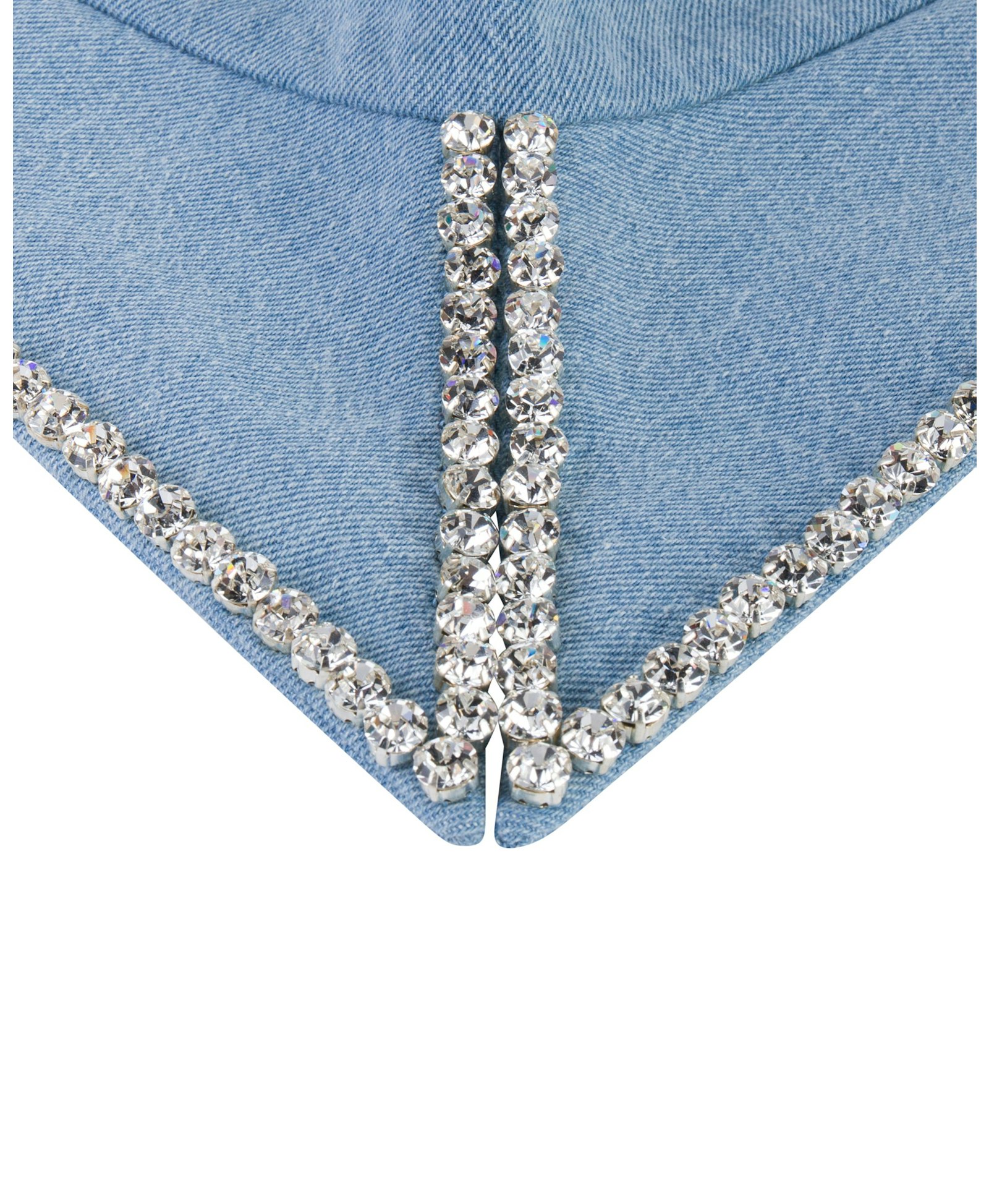 Denim Crystal Collar made by ONORI