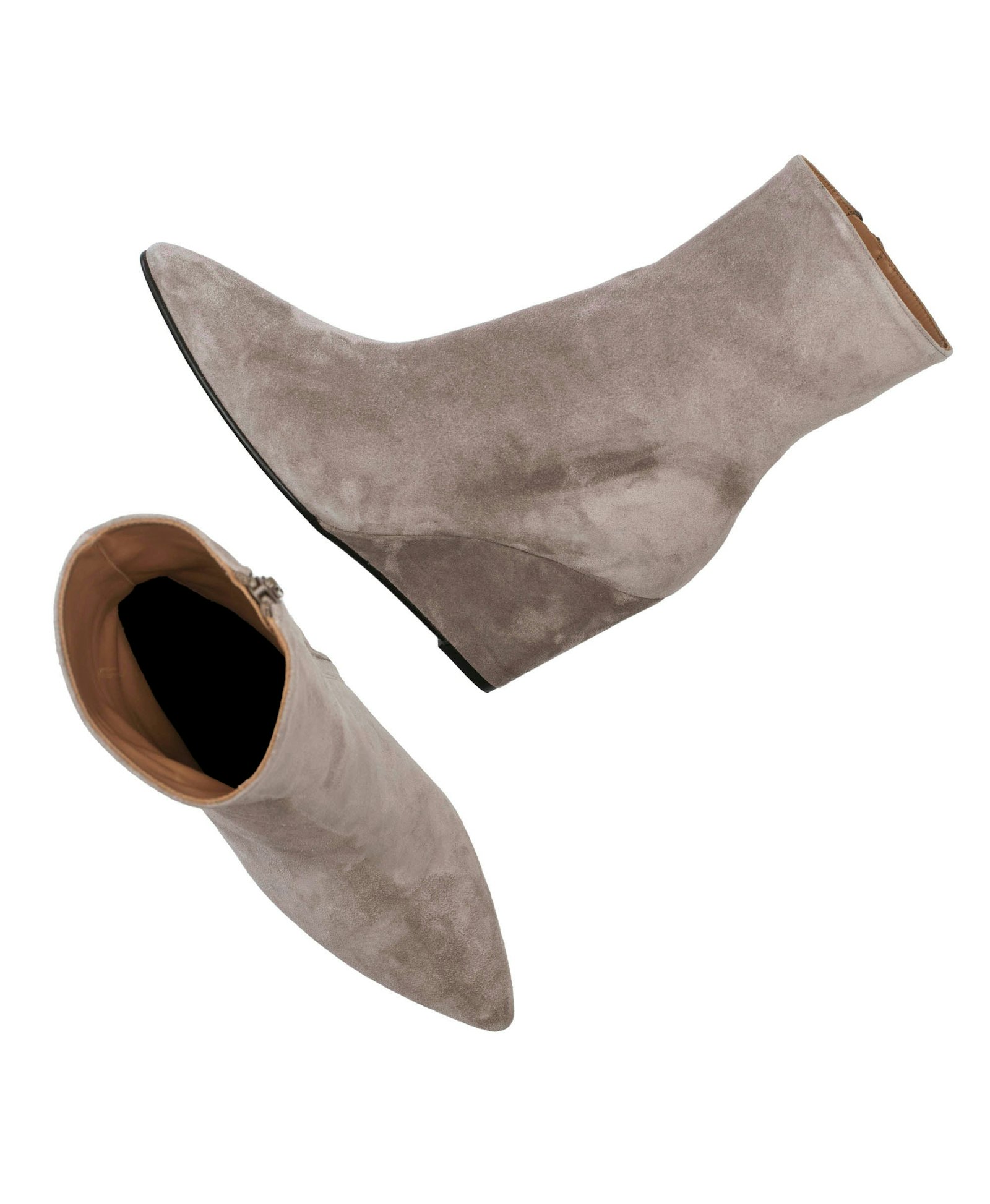 CARLOTA LIGHT GREY SUEDE BOOTIES in Grey made by Toral