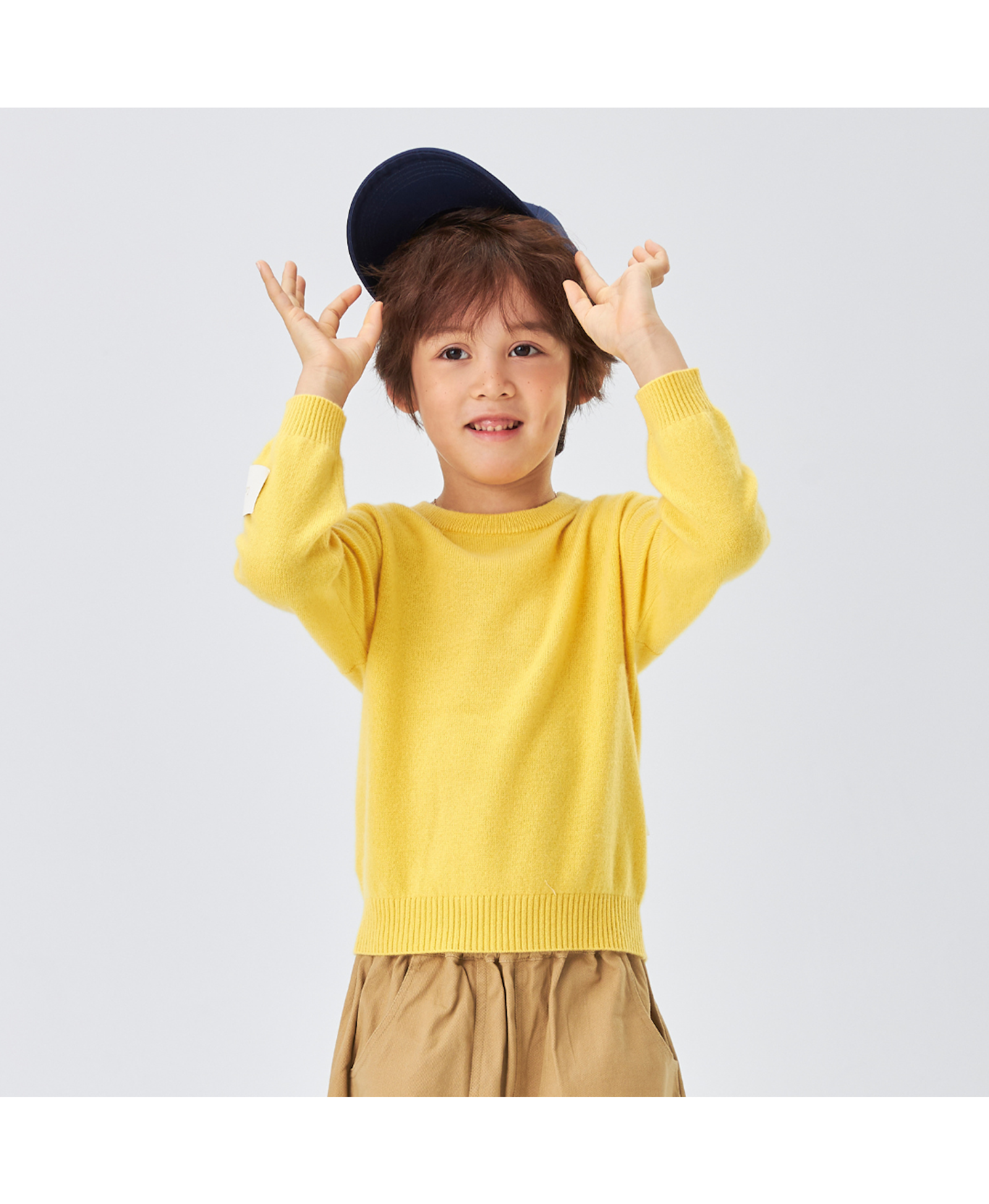 Essential Baby Cashmere Jumper | Sunbeam Yellow made by CozyU