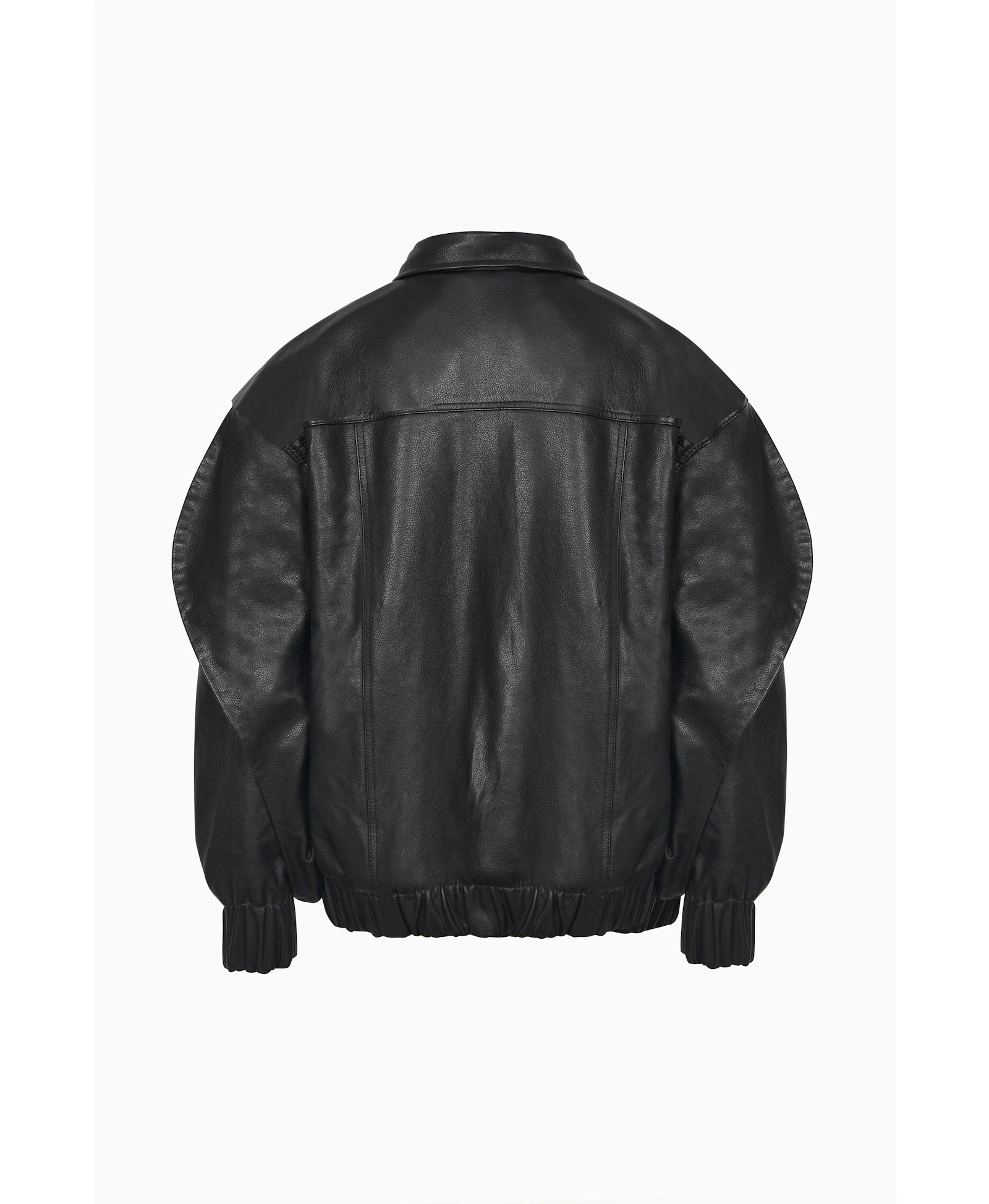 Oversized Leather Bomber Jacket made by Szabo Sihag