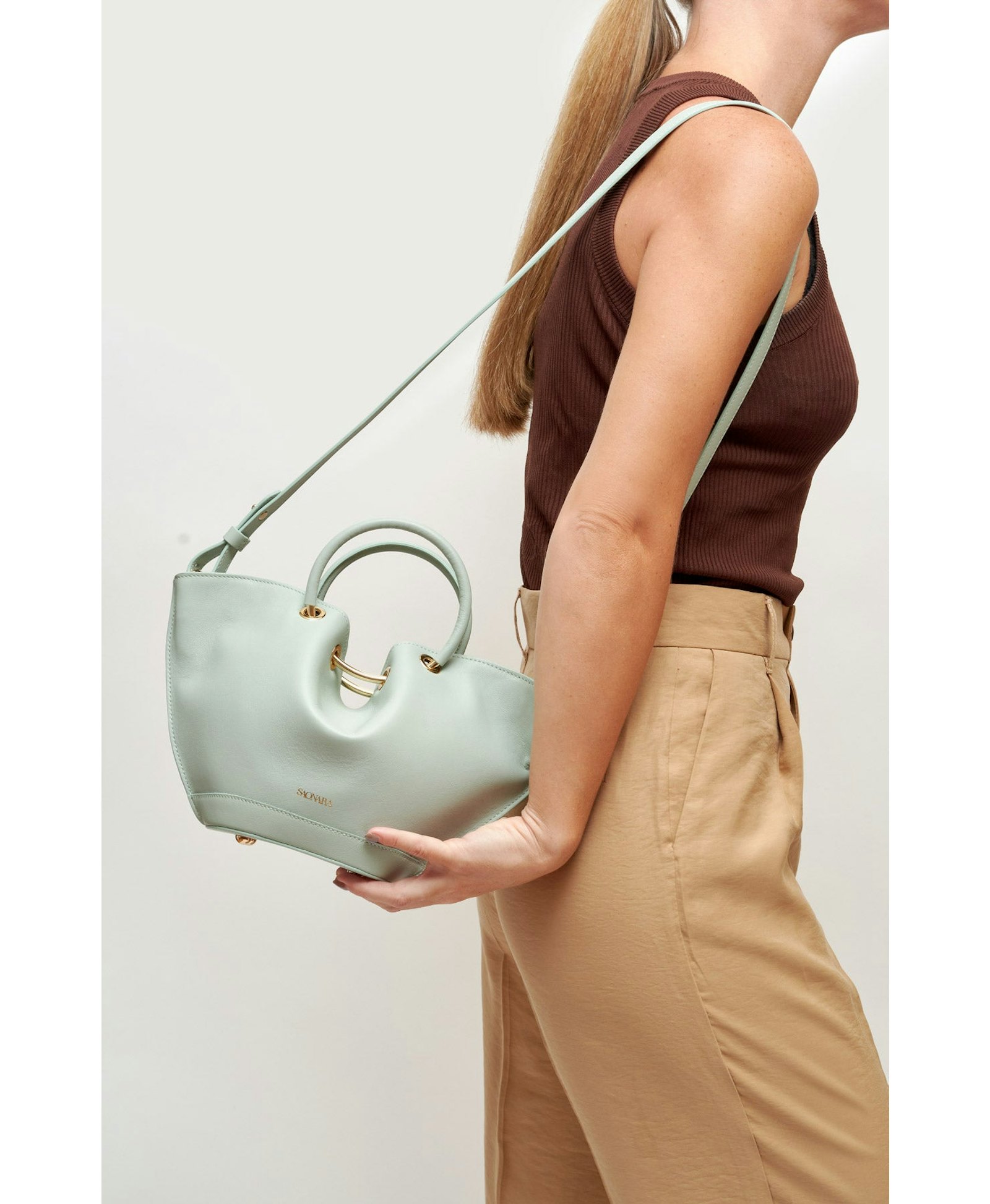 SAONARA MINI JADE LEATHER BAG made by Saonara