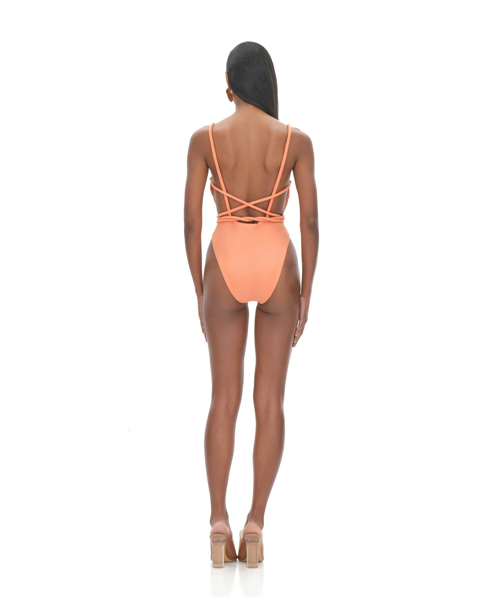 LIMA PEACH ONE PIECE SWIMSUIT made by Andrea Iyamah