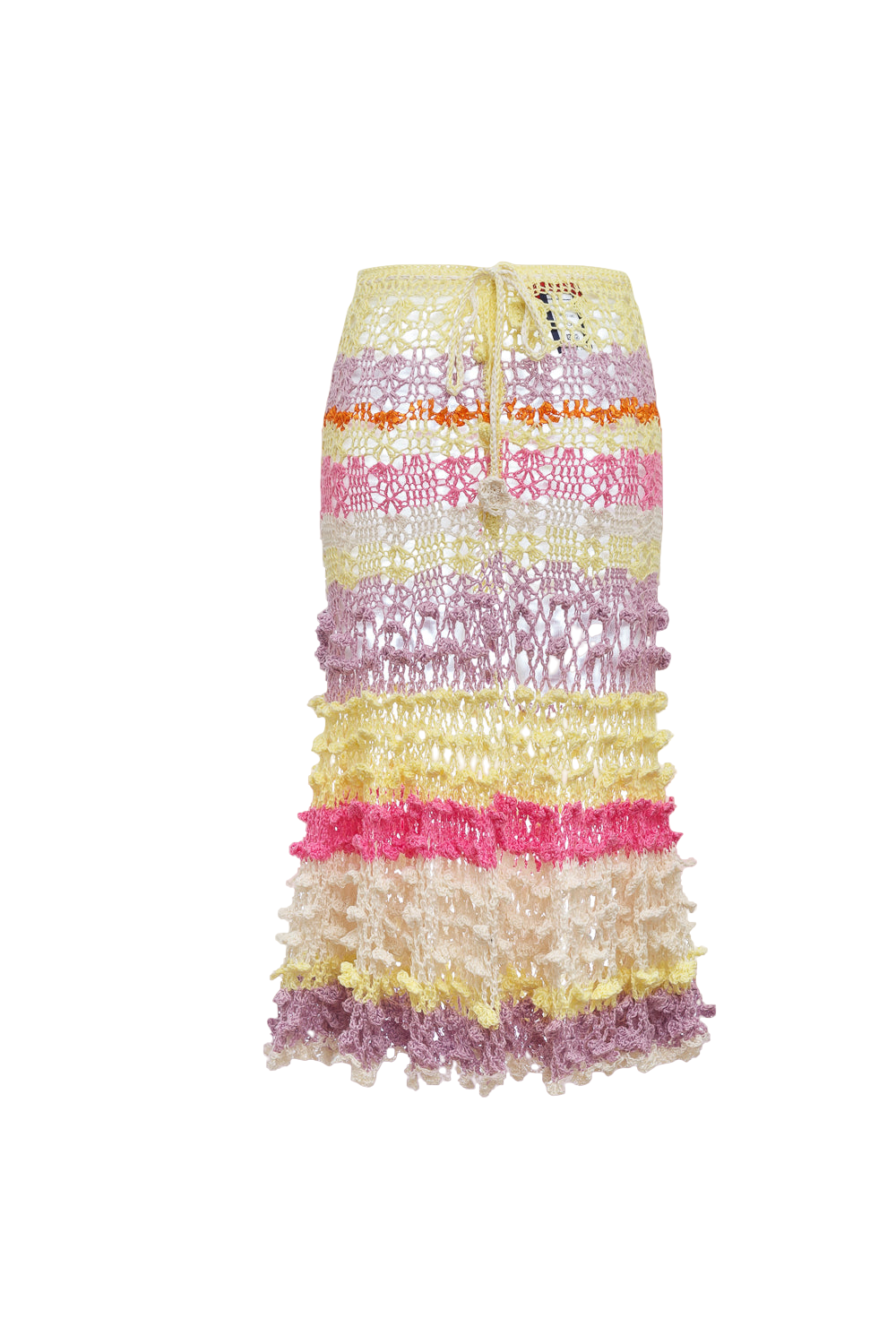 Shop Andreeva Malva Multicolor Handmade Crochet Skirt In Multi Color
