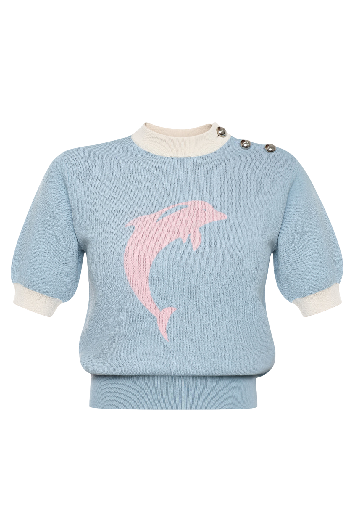 Keburia Dolphin Knitted Top In Blue