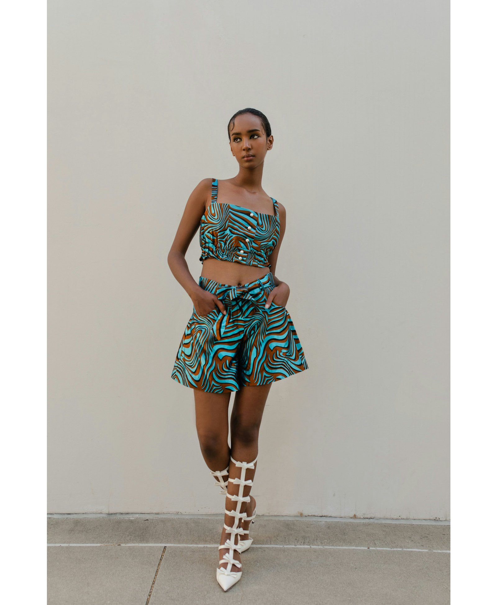 Mint Printed Top made by ANDREEVA