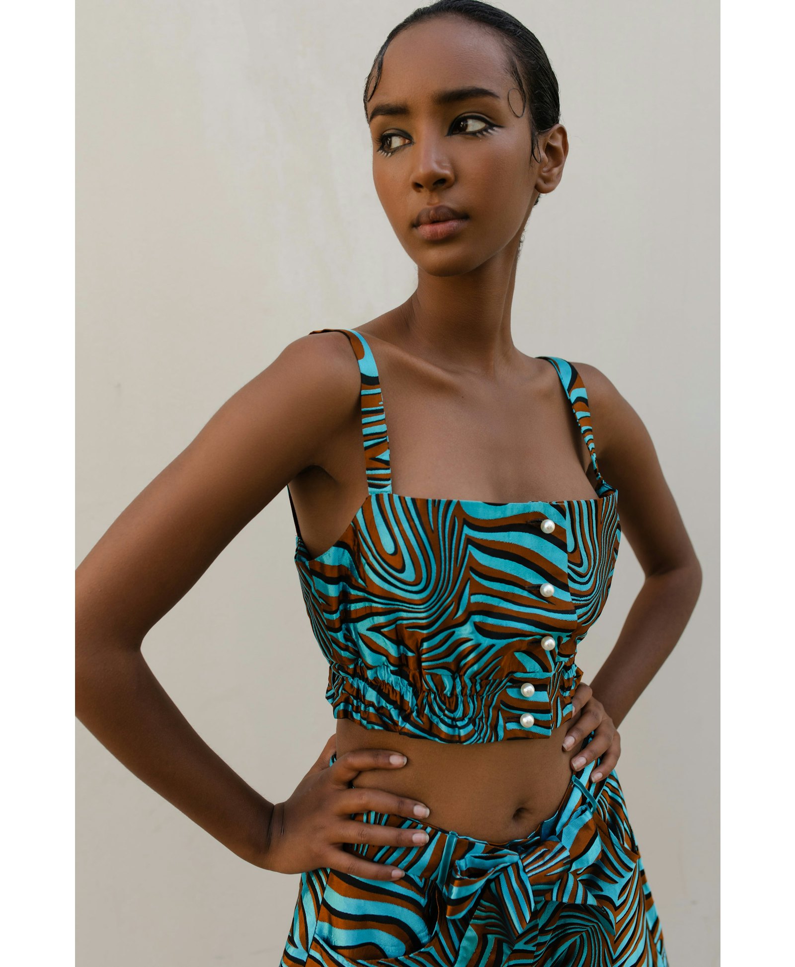 Mint Printed Top made by ANDREEVA