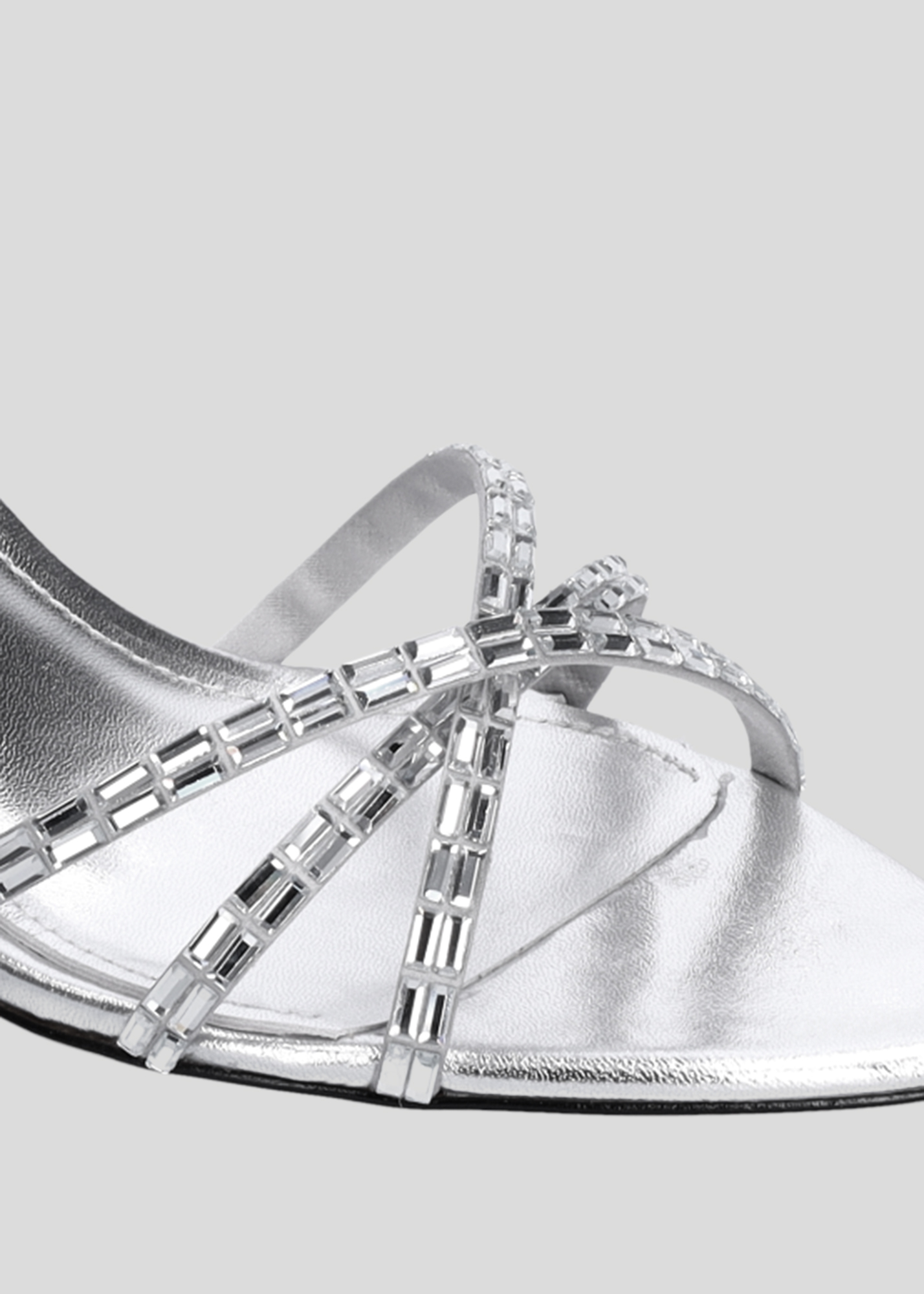 Shop Lola Cruz Shoes Lucie Sandal 65 In Silver