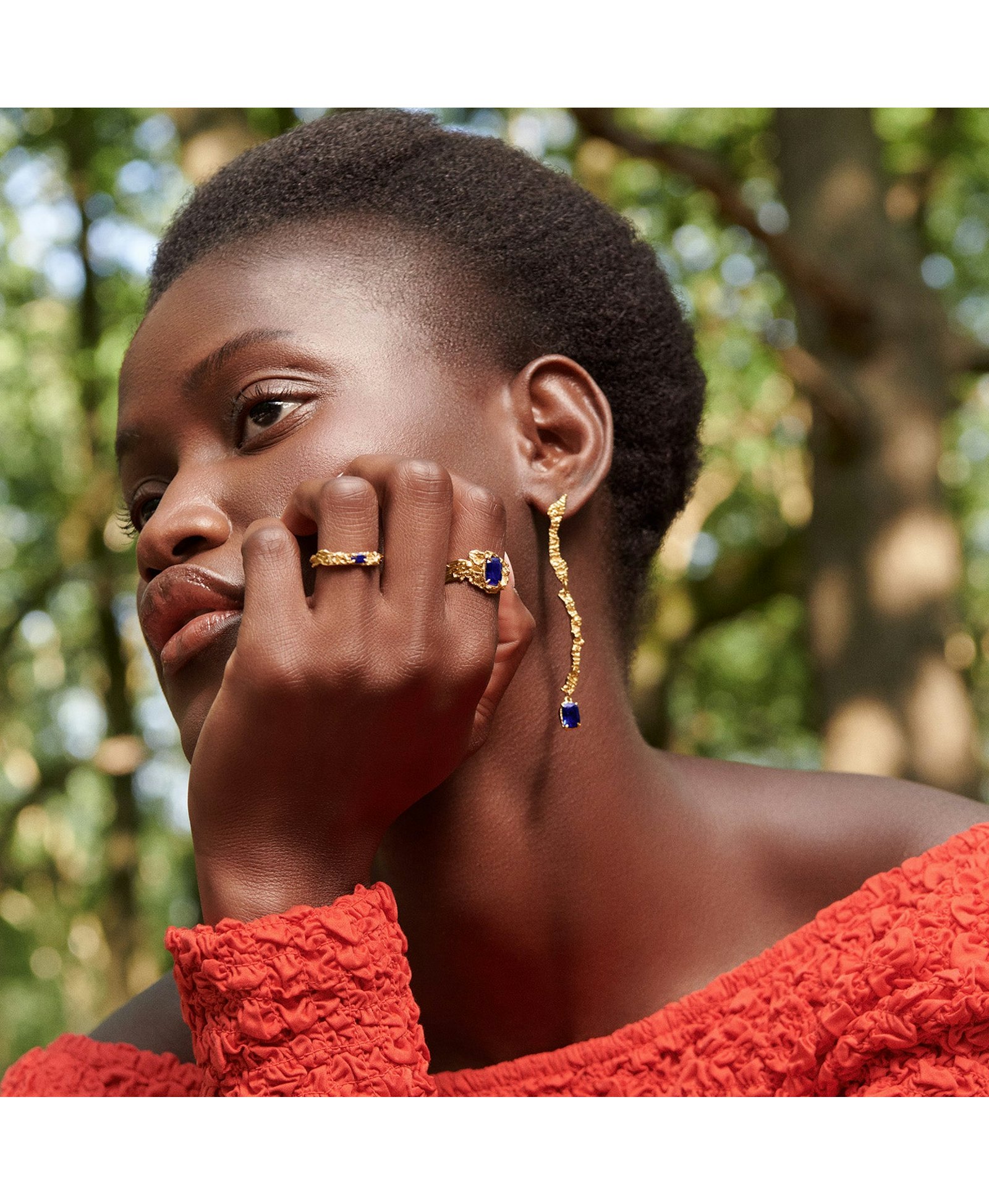 Shimeji Sapphire Ring made by Loveness Lee
