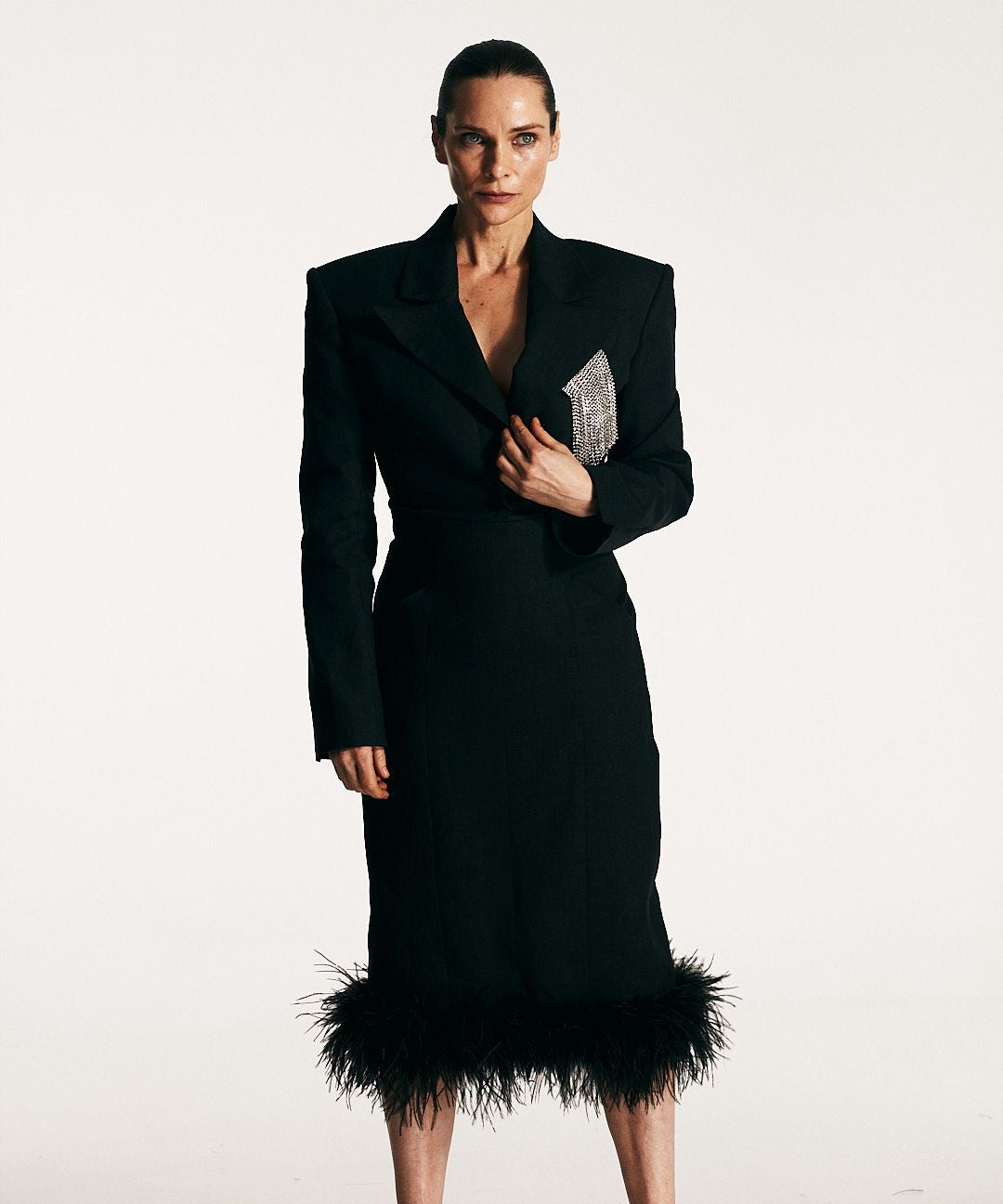 Shop Gasanova Skirt With Boa In Black
