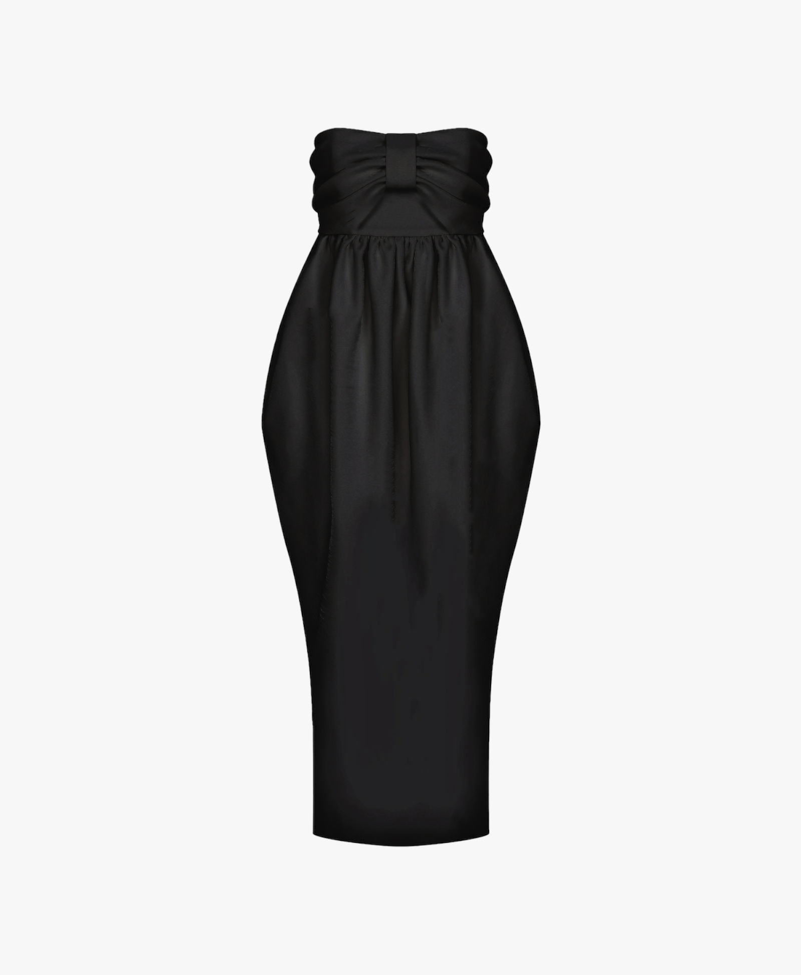 Jeanne Balloon Midi Dress In Black made by Nazli Ceren