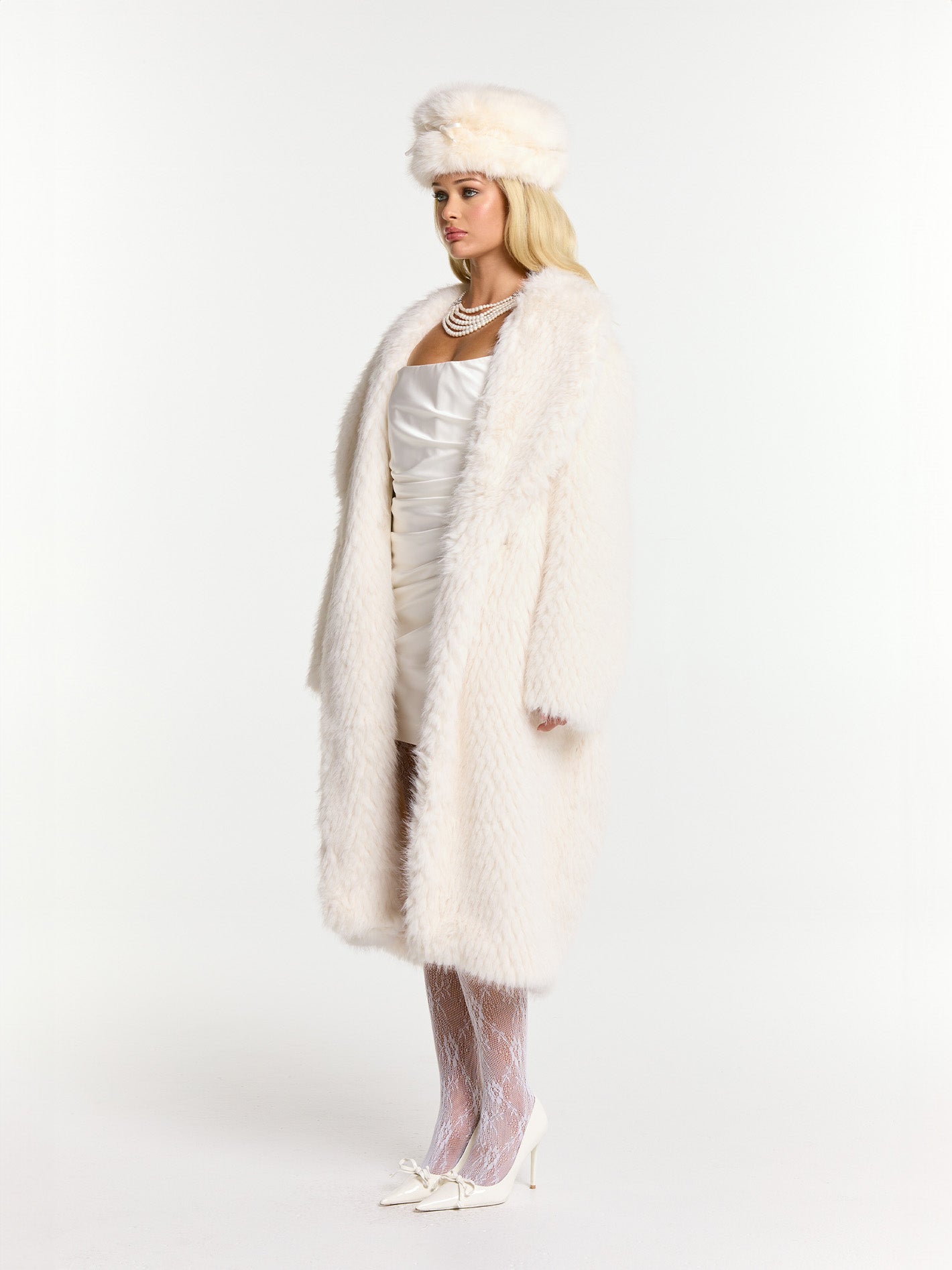 Shop Nana Jacqueline Marisa Fur Coat (white)