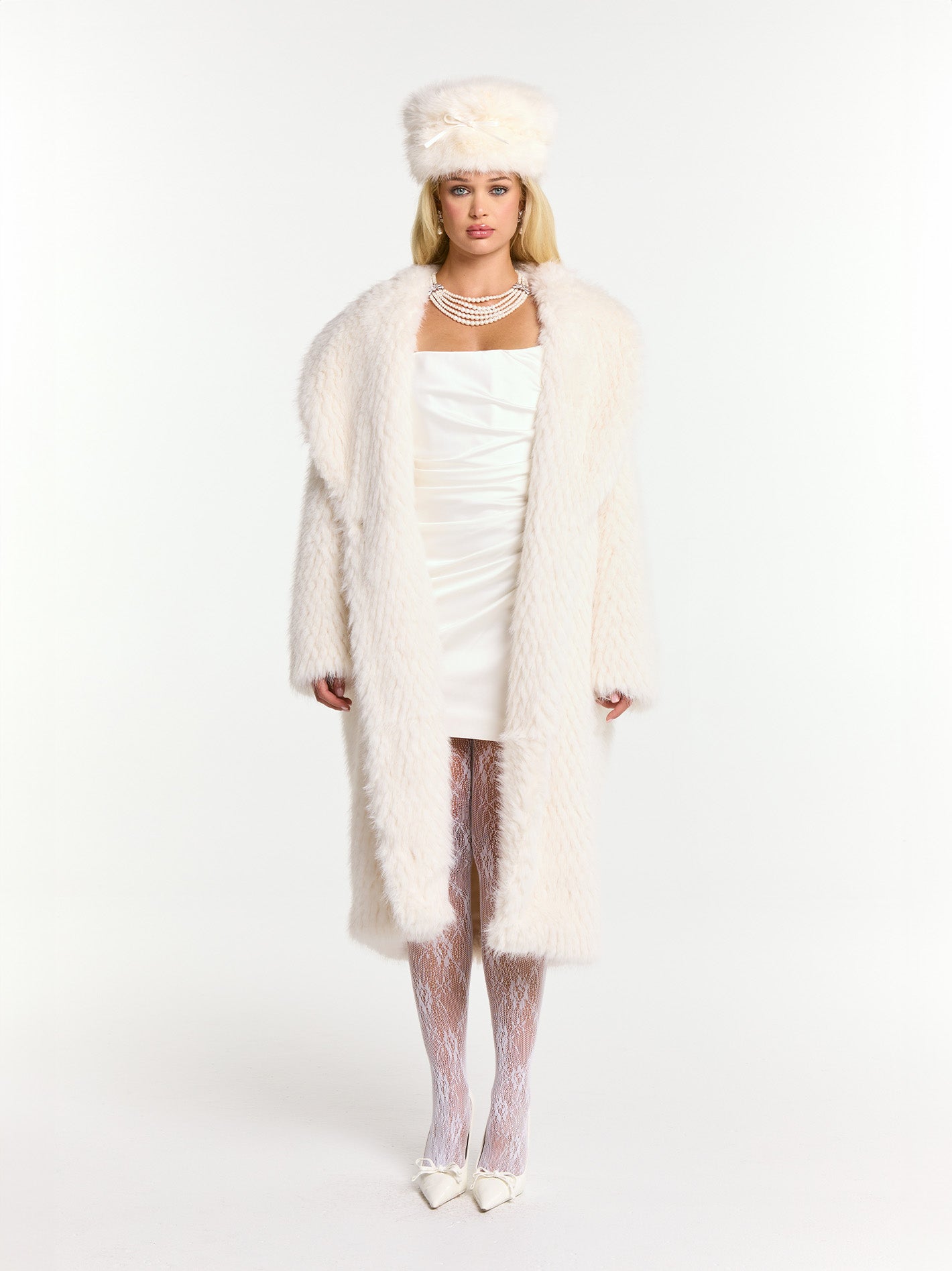 Shop Nana Jacqueline Marisa Fur Coat (white)