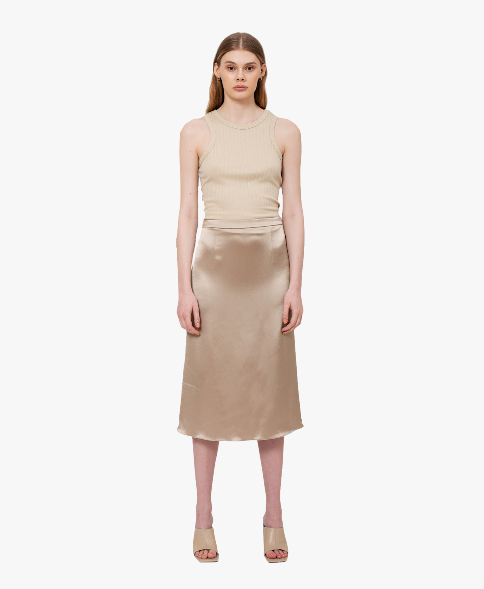 Carmen Skirt in Beige made by AÉRYNE