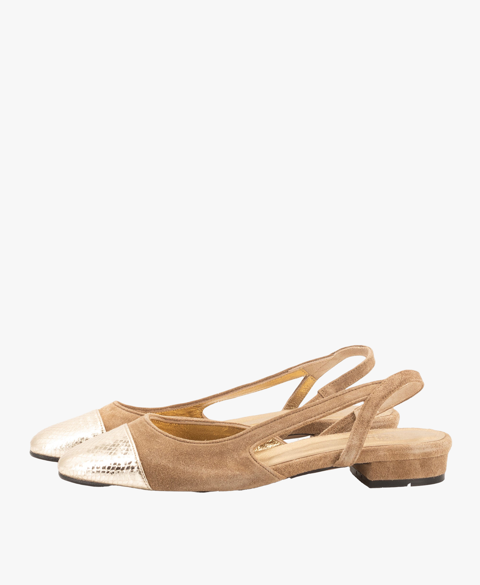 LUISA BROWN SUEDE BALLERINAS made by Toral